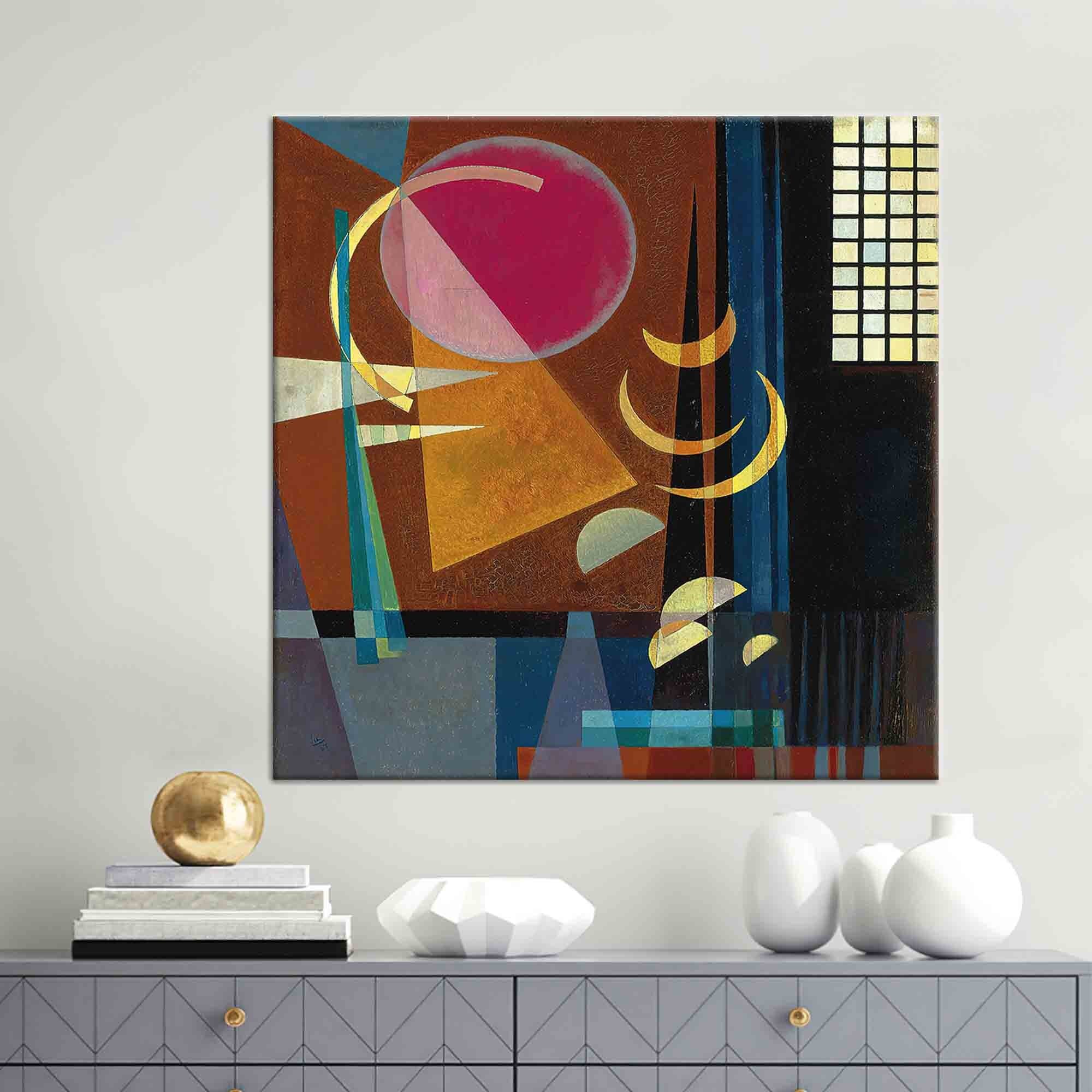 Kandinsky 'Sharp Quiet' Canvas Print: Abstract Geometric Art - image 4