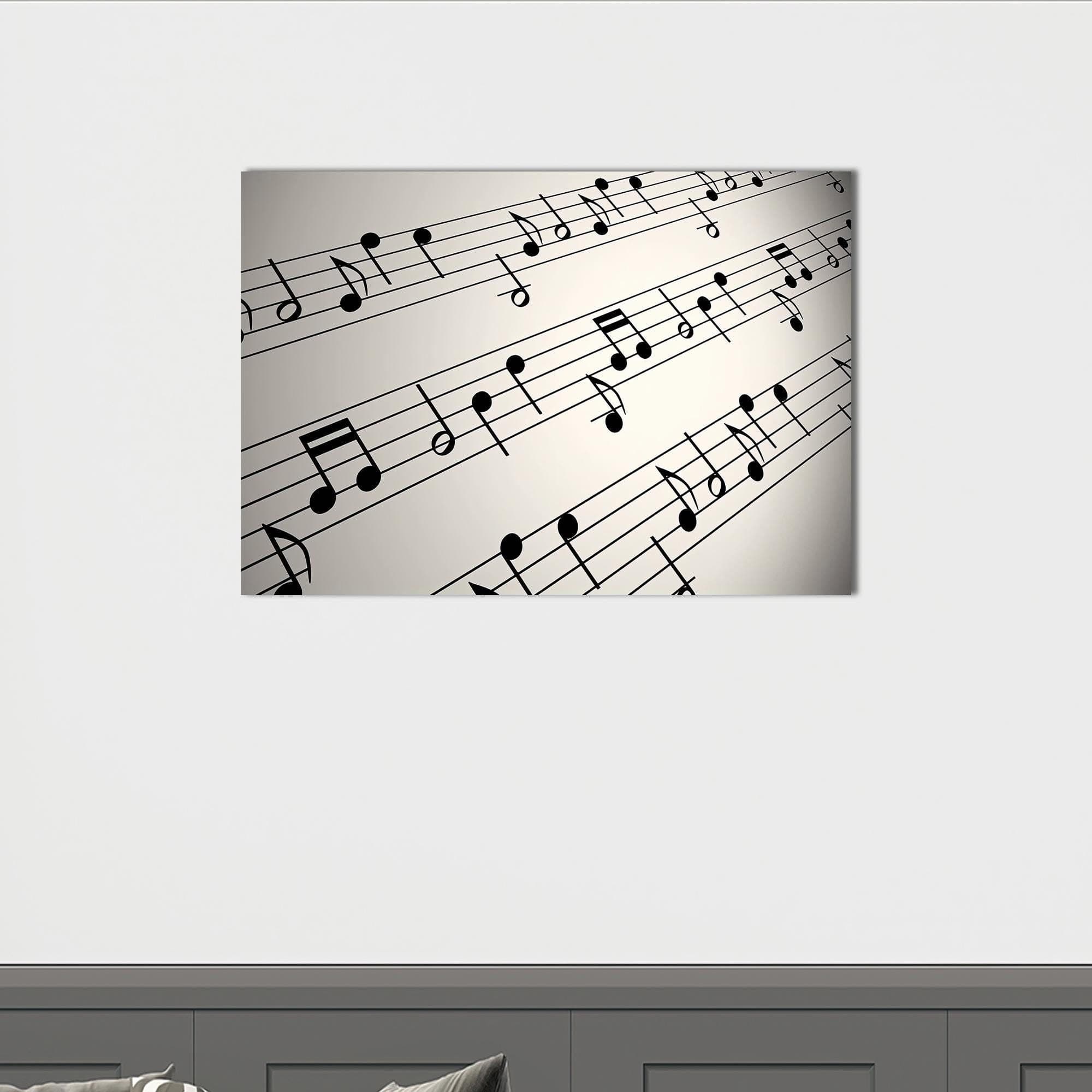 Music Notes Canvas Print: Tempered Glass Wall Art