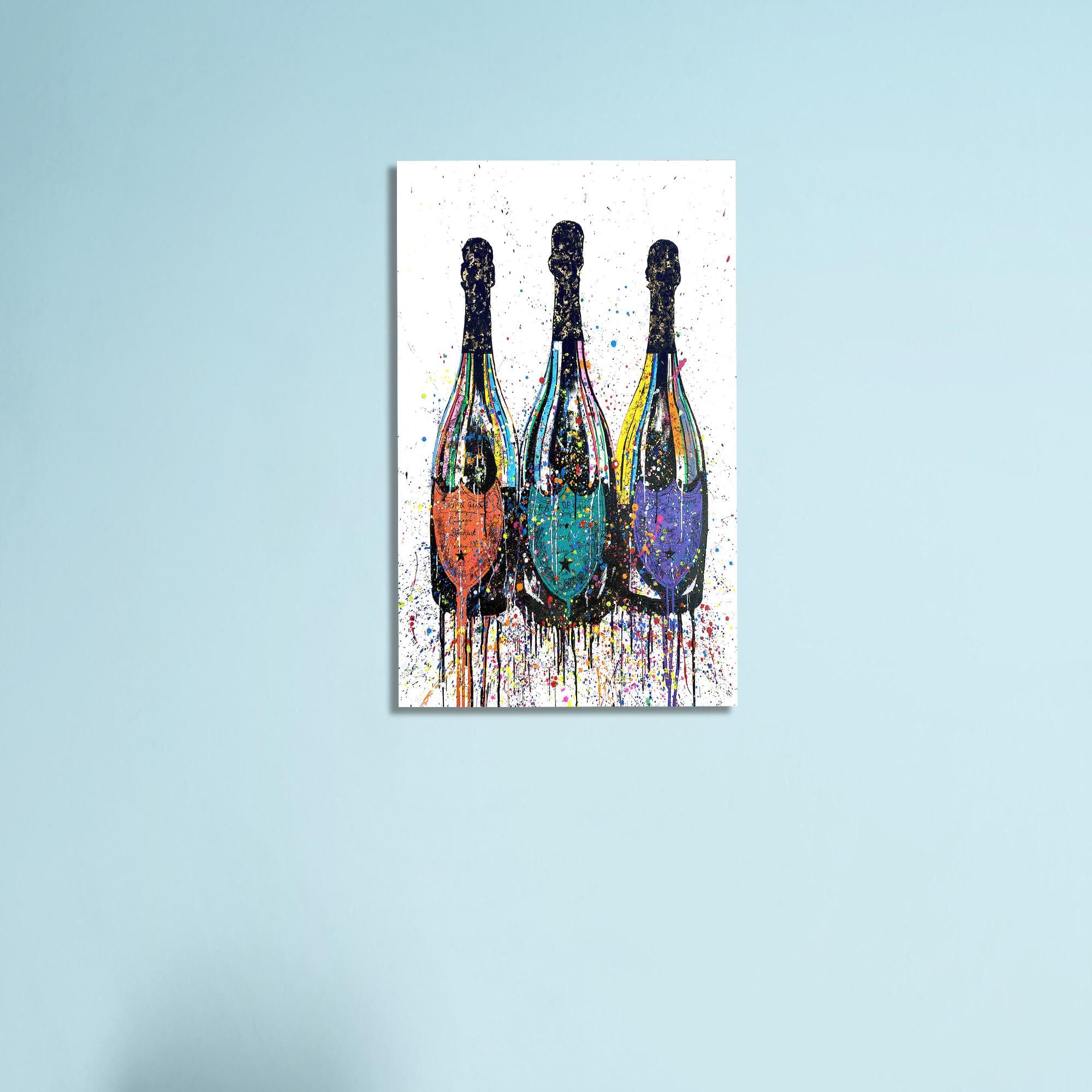 Champagne Bottles Canvas Print: Modern Glass Wall Art - image 4