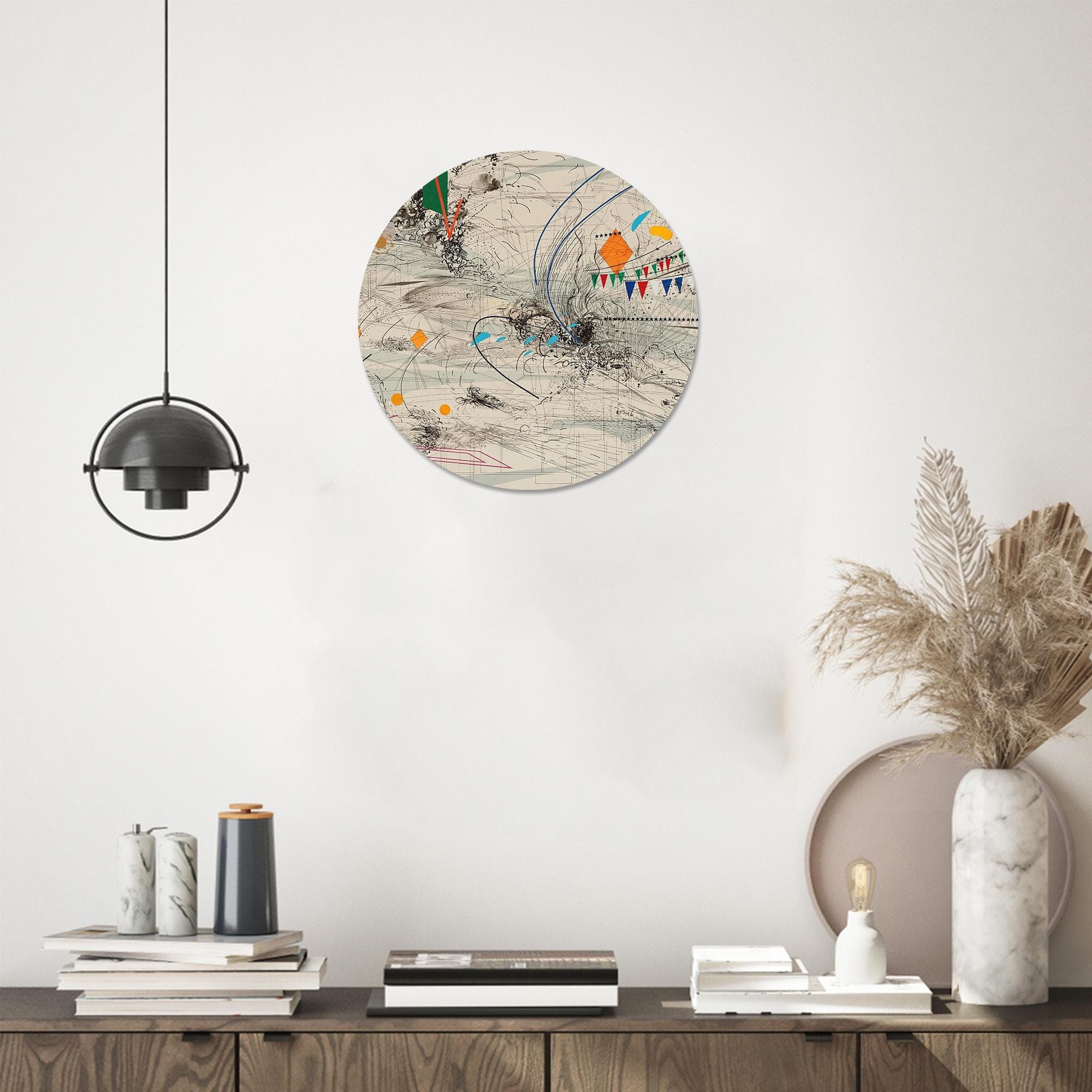 Abstract Canvas Wall Art: Modern Julie Mehretu Style Decor - image 4