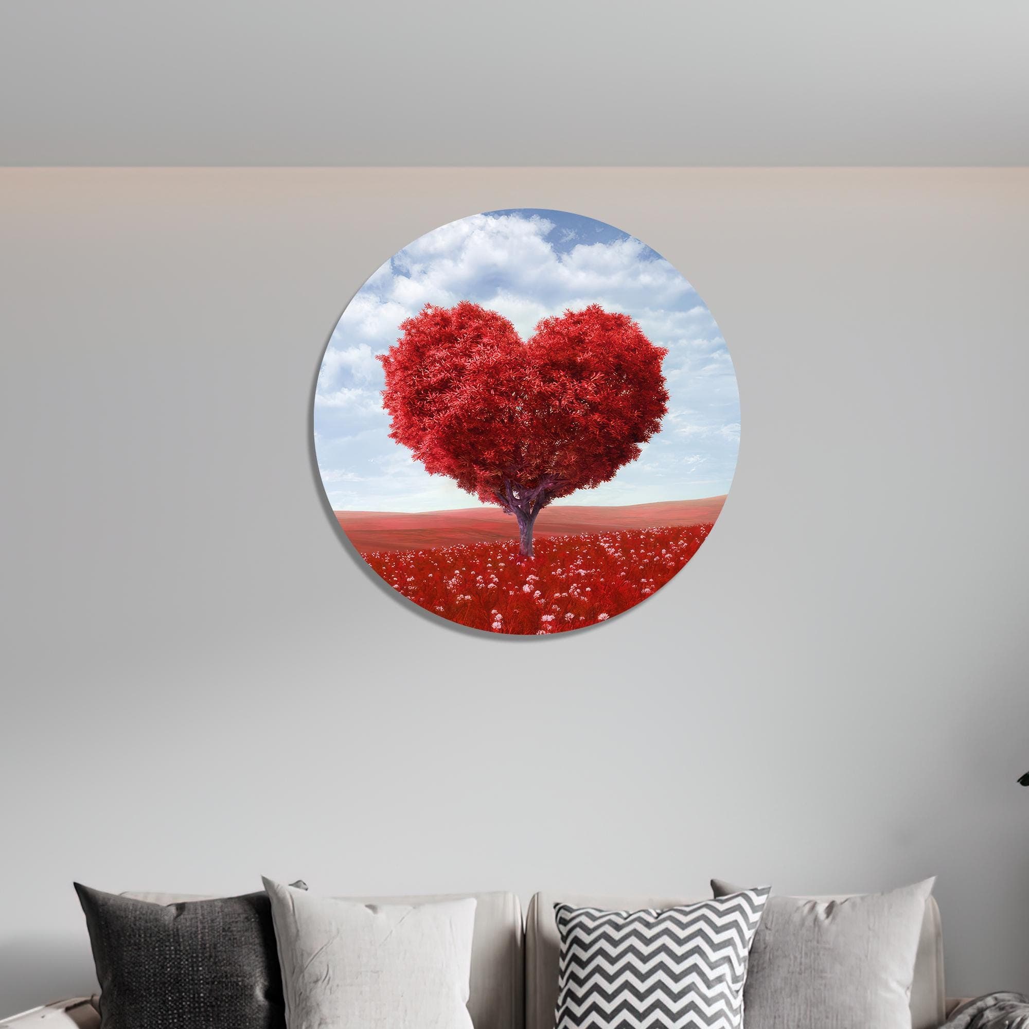 Heart Tree Canvas Art: Red Bohemian Wall Decor, Valentines Gift - image 5