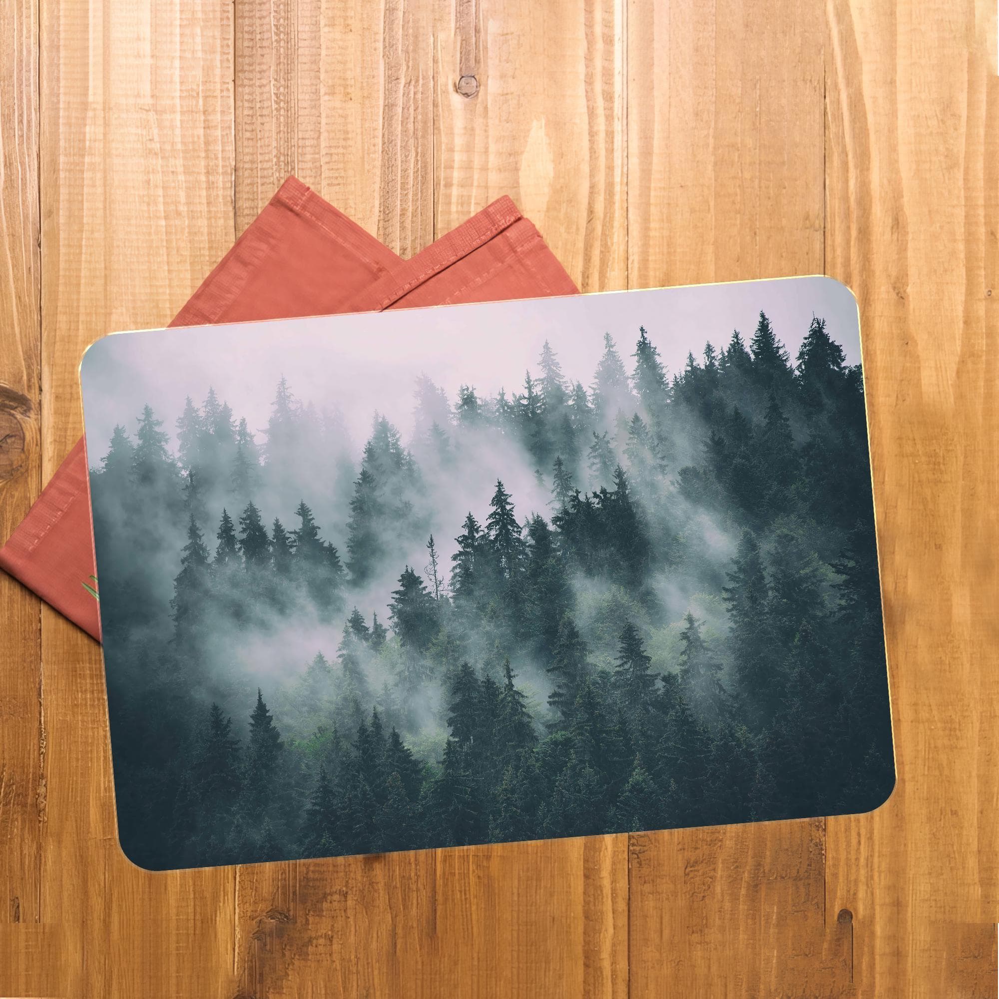 Personalized Misty Forest Tempered Glass Cutting Board