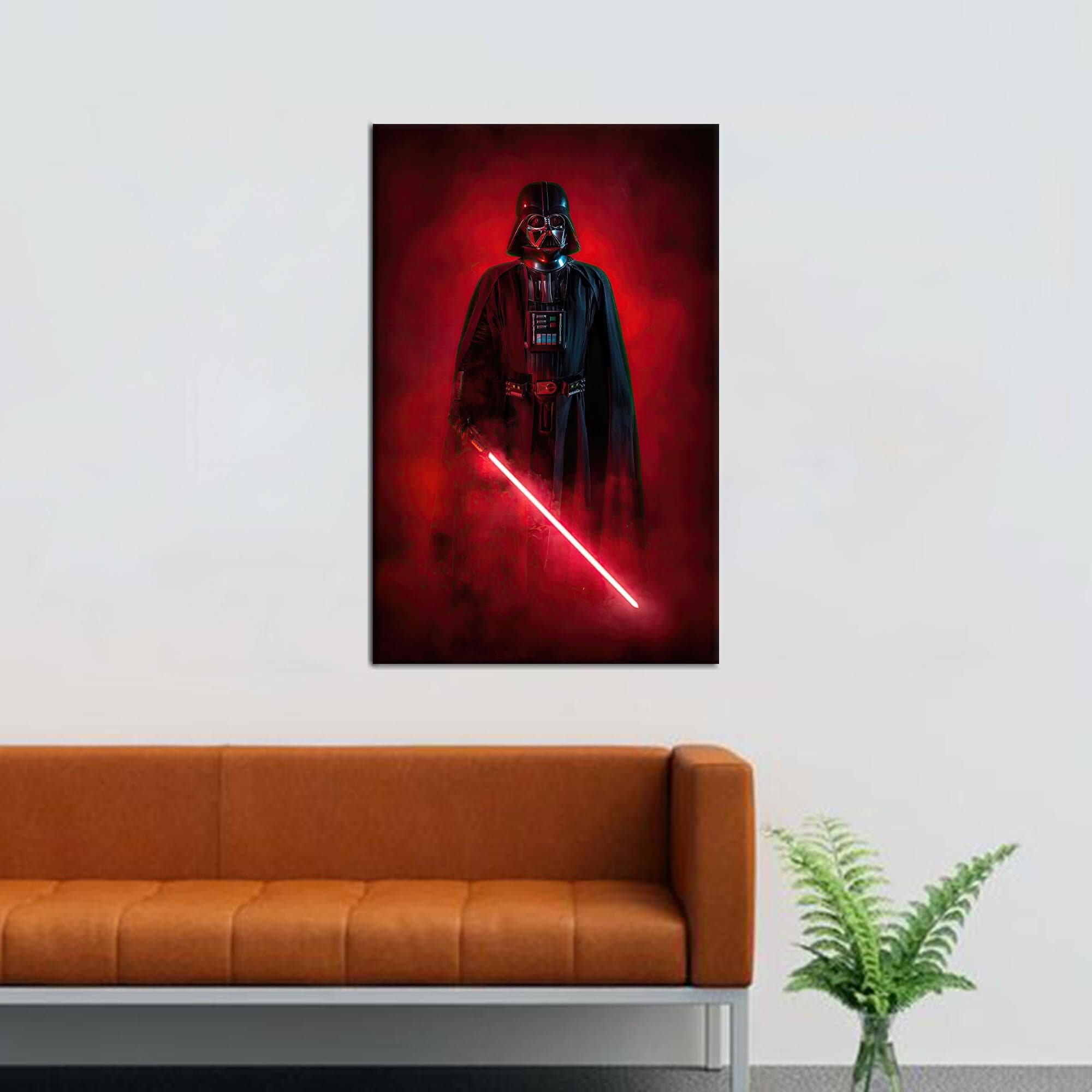 Darth Vader Canvas Art: Star Wars Framed Poster, Game Room Decor - image 4