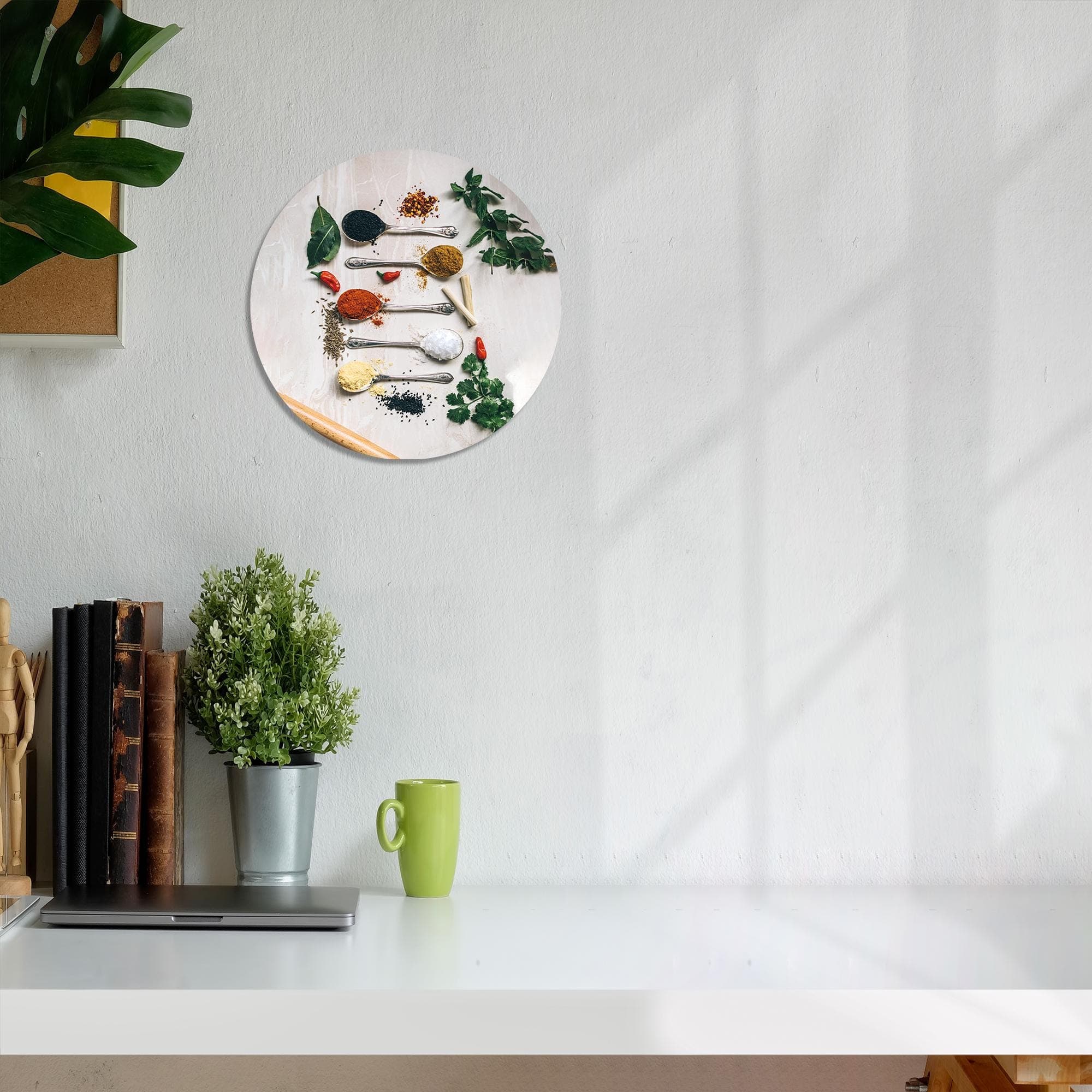 Spices on Spoons Glass Wall Art: Modern Kitchen Decor - image 5