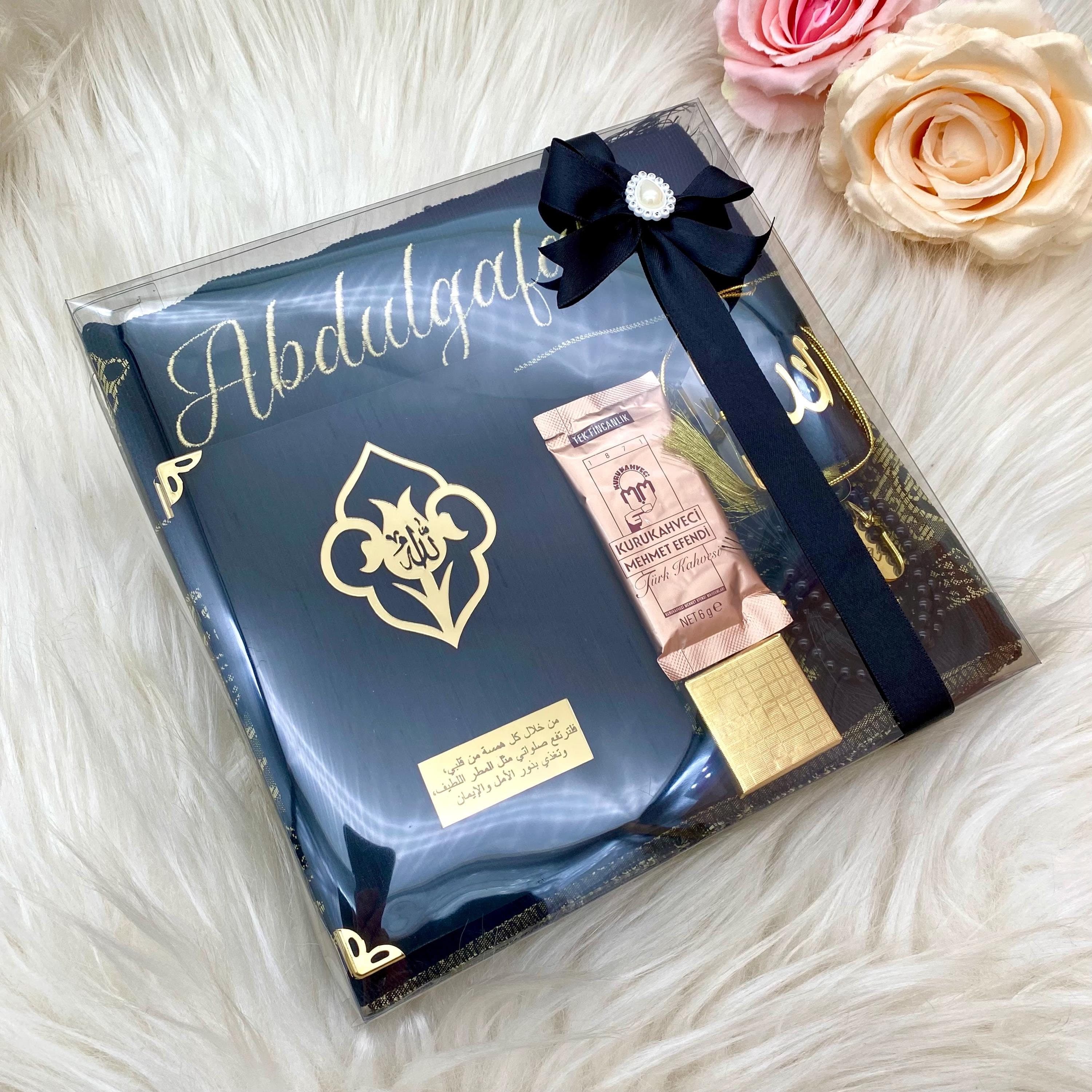 Personalized Prayer Mat Gift Set: Islamic Wedding, Ramadan Favors