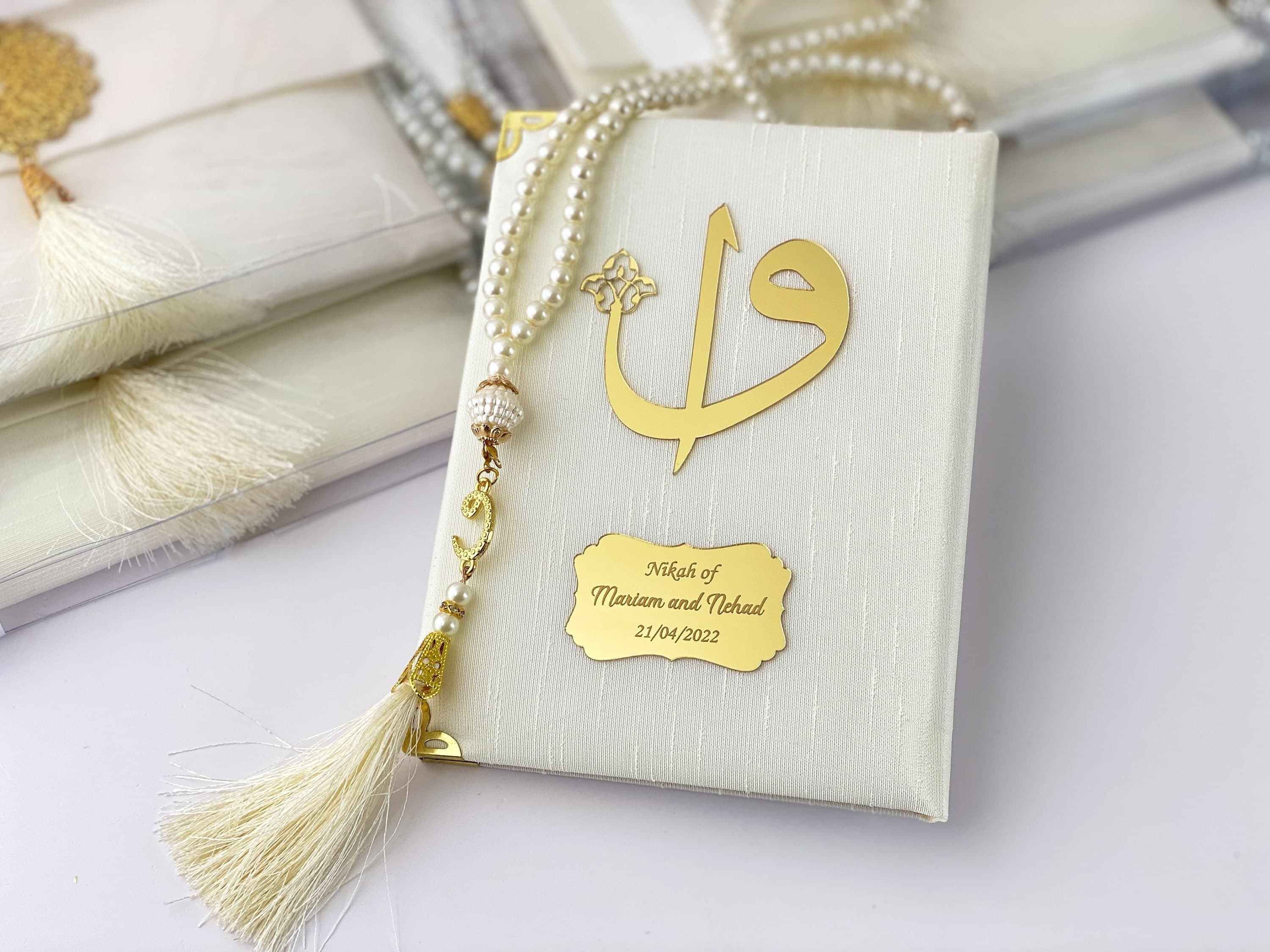 Personalized Yaseen Book with Tasbih Set: Islamic Wedding Favor