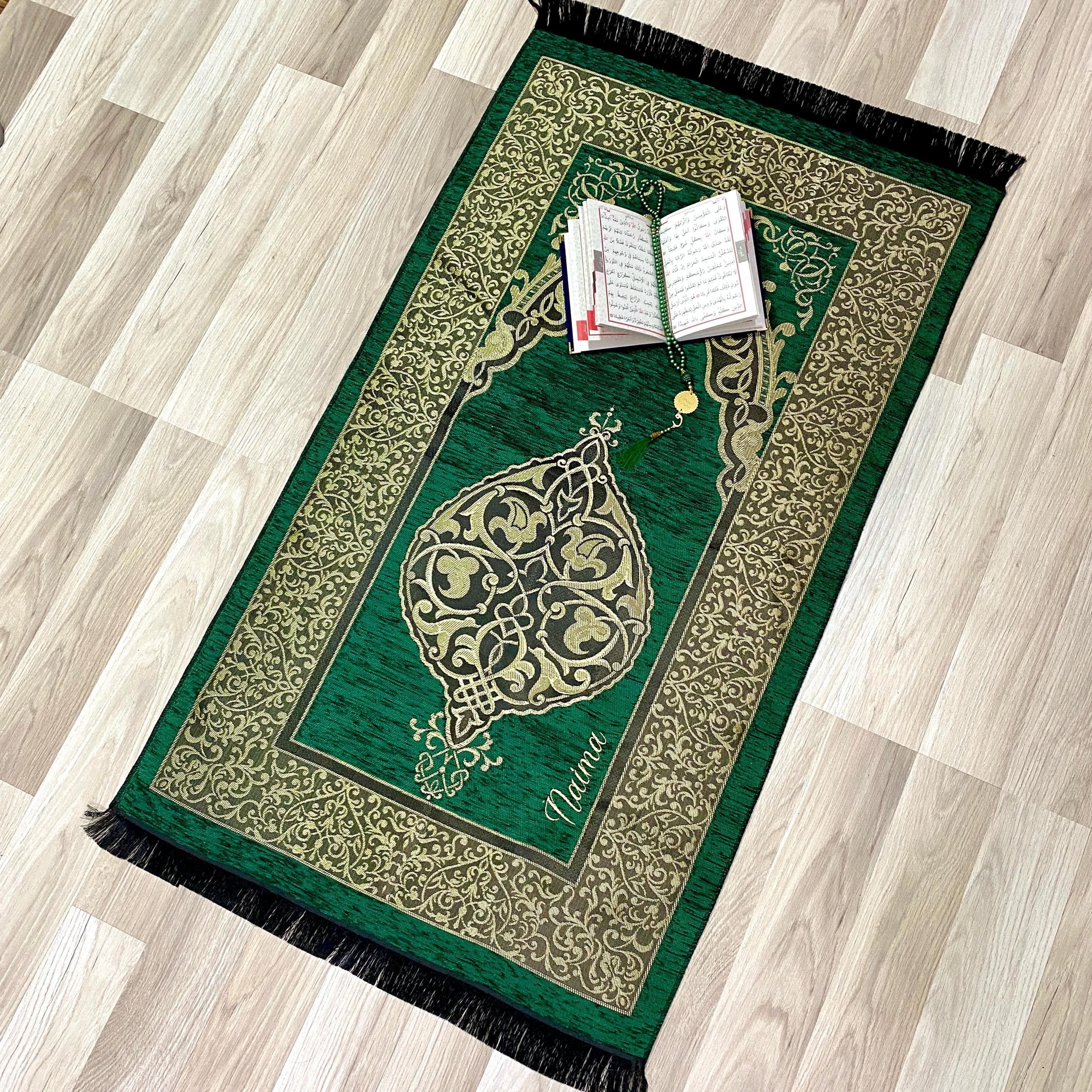 Personalized prayer rug set, Islamic Gift Set, Muslim Wedding Gift, Prayer Mat Islam, Eid Favors, Ramadan Gift, Graduation Gift, Nikkah Gift - image 5