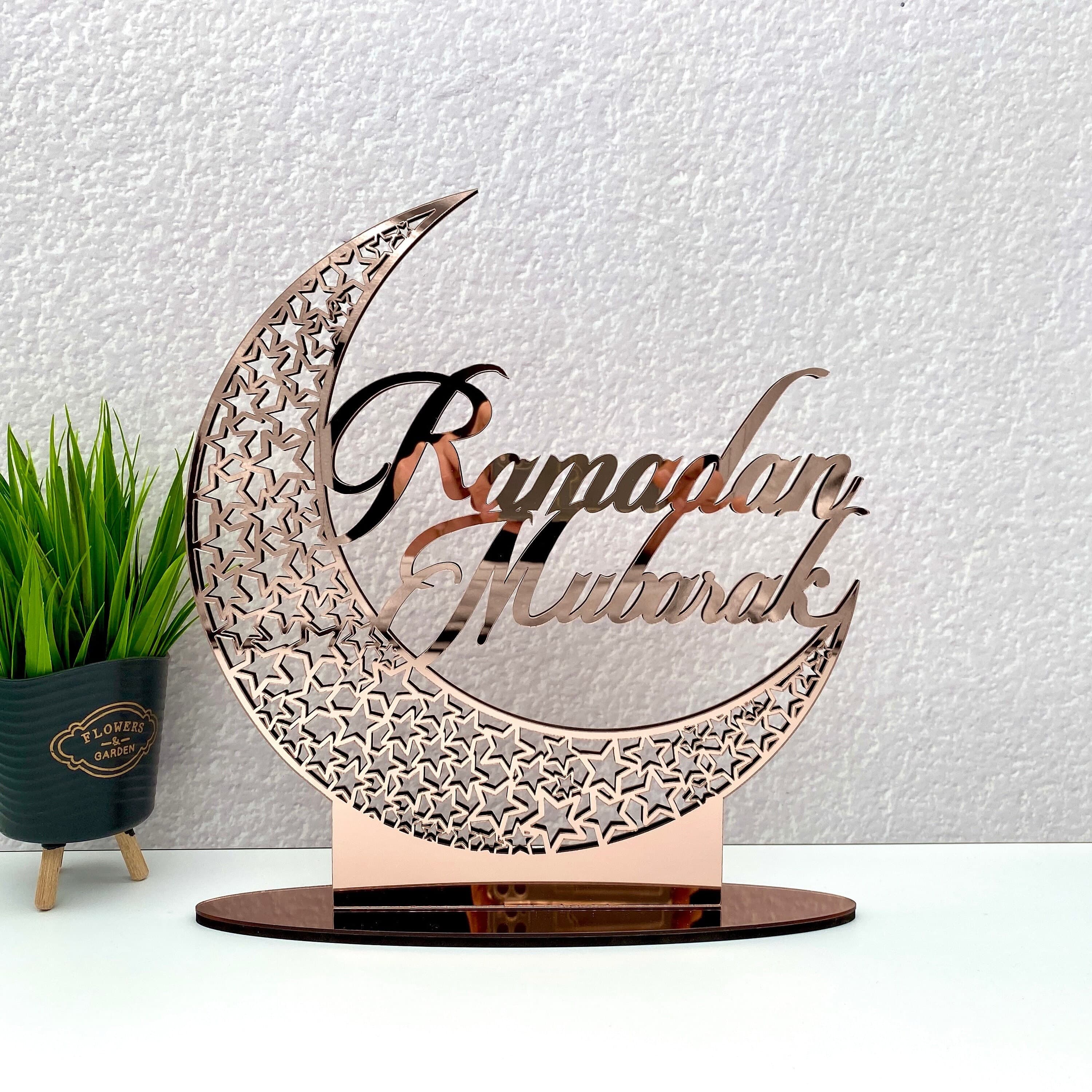 Ramadan Kareem Decor, Eid Decoration, Crescent Moon Decor, Ramadan Gifts, Islamic Home Gifts, Eid Gift, Acrylic Home Decor, Eid Gifts