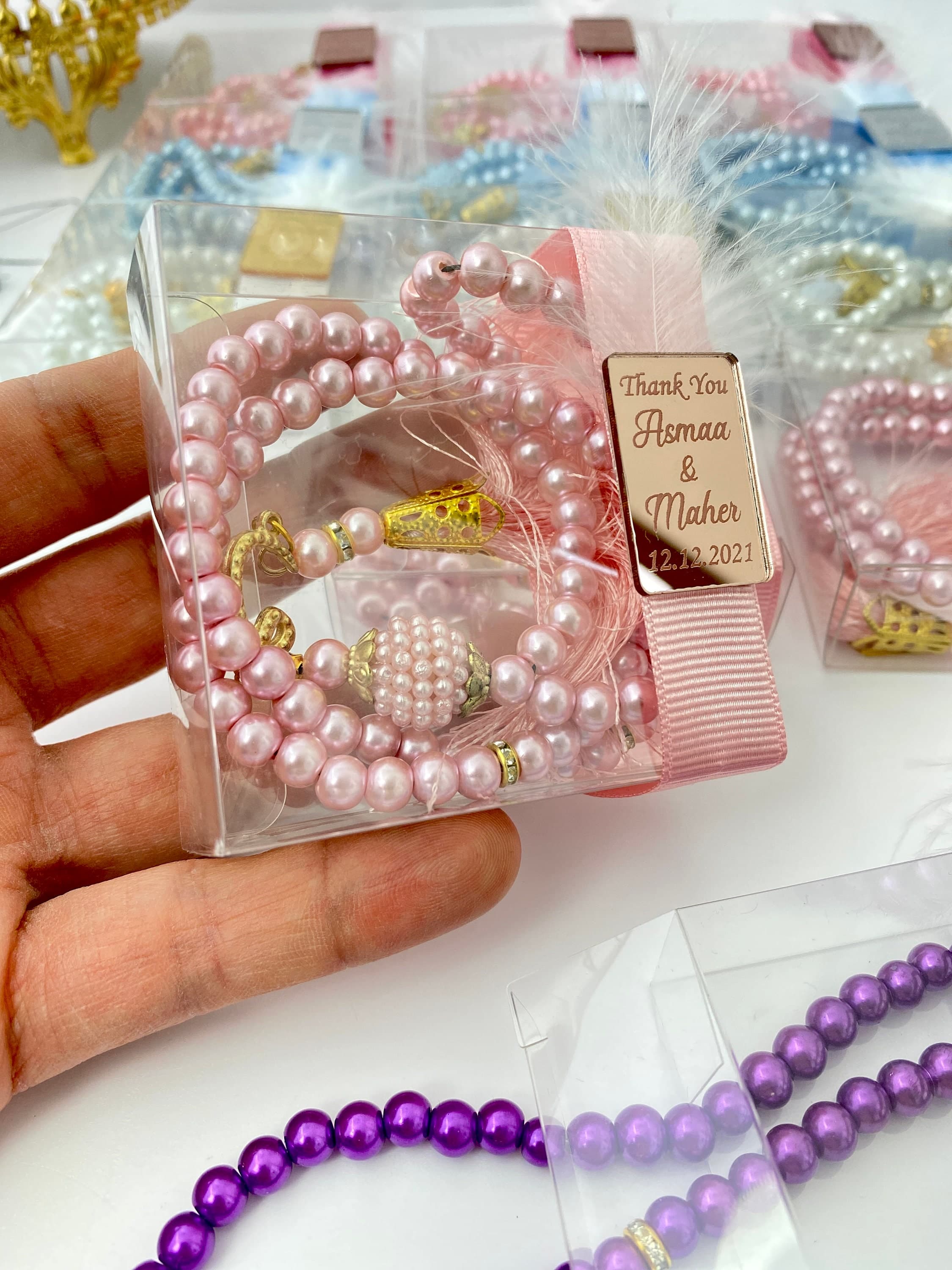 Tasbeeh in Boxes, Islamic Wedding Gift, Islamic Favors, Ameen Favors, Aqiqah Favor, Muslim Gifts, Tasbeeh Favor, Islamic Prayer Bead, Tasbih - image 5