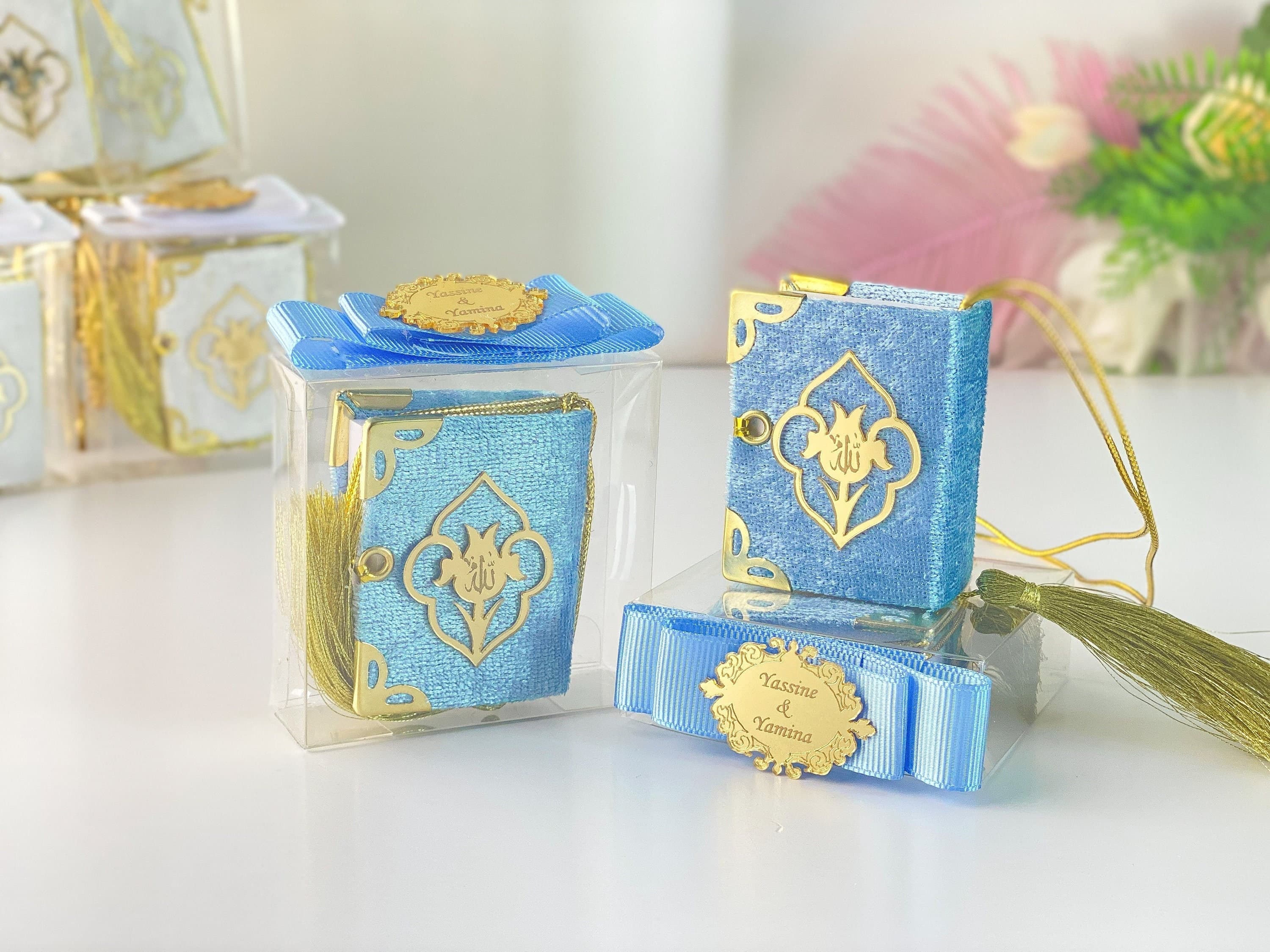 Personalized Velvet Mini Quran Gift: Islamic Favors
