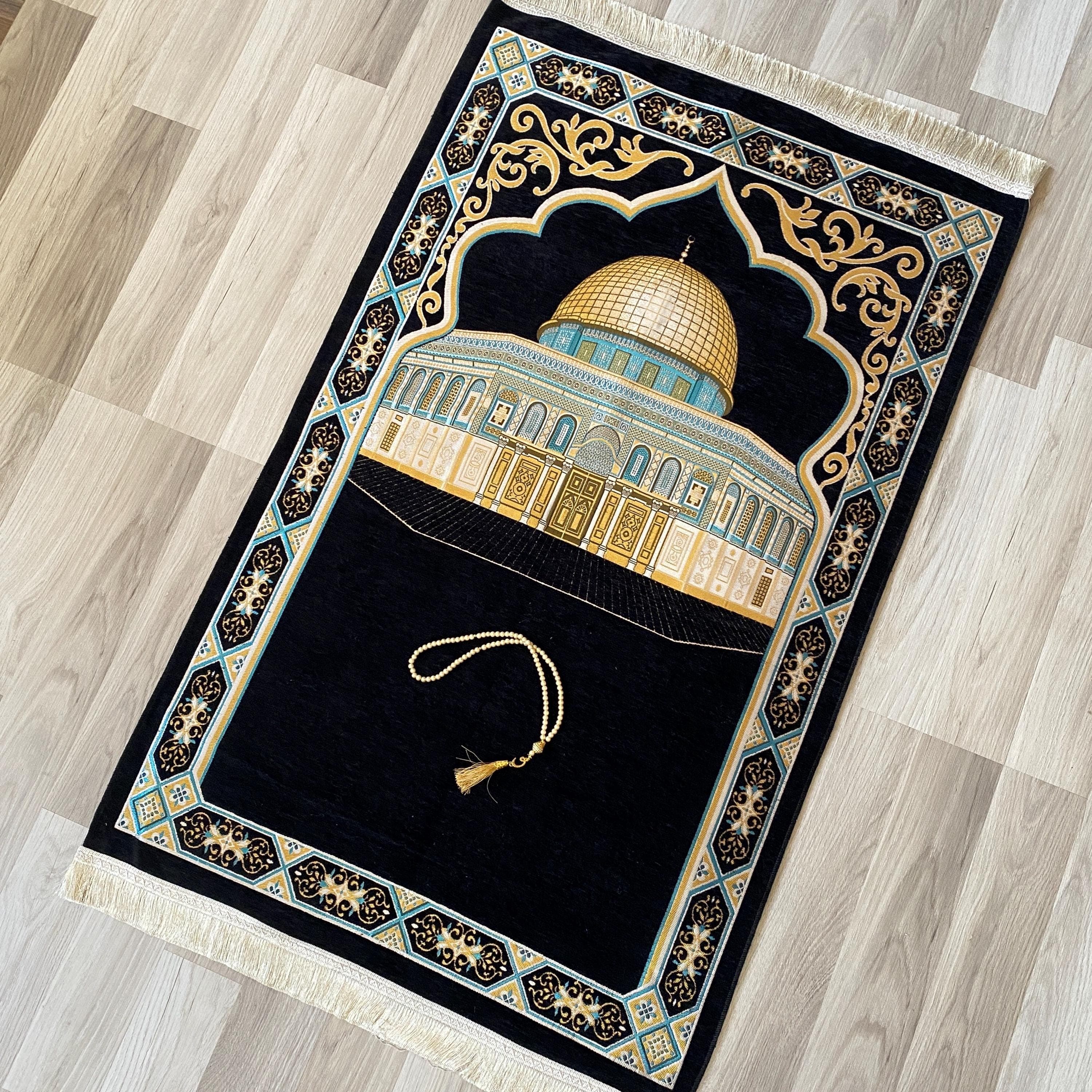 Masjid al Aqsa Prayer Rug: Personalized Islamic Gift Set