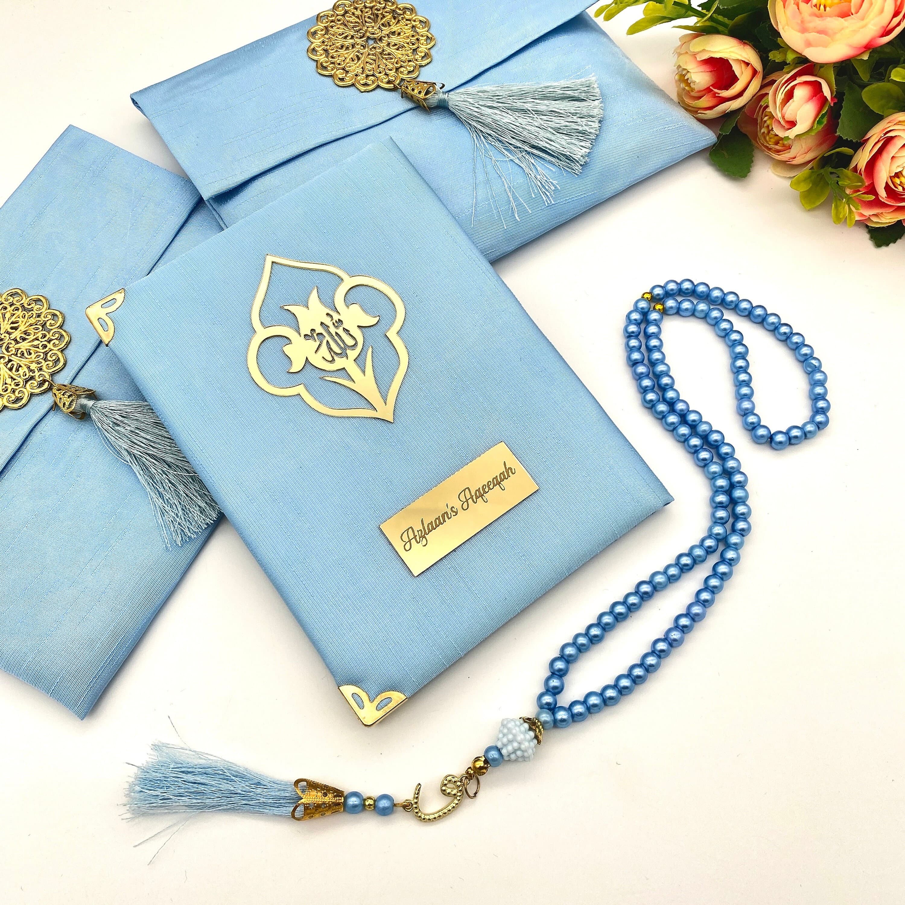 Personalized Islamic Gift Set: Pearl Tasbih & Yaseen Book