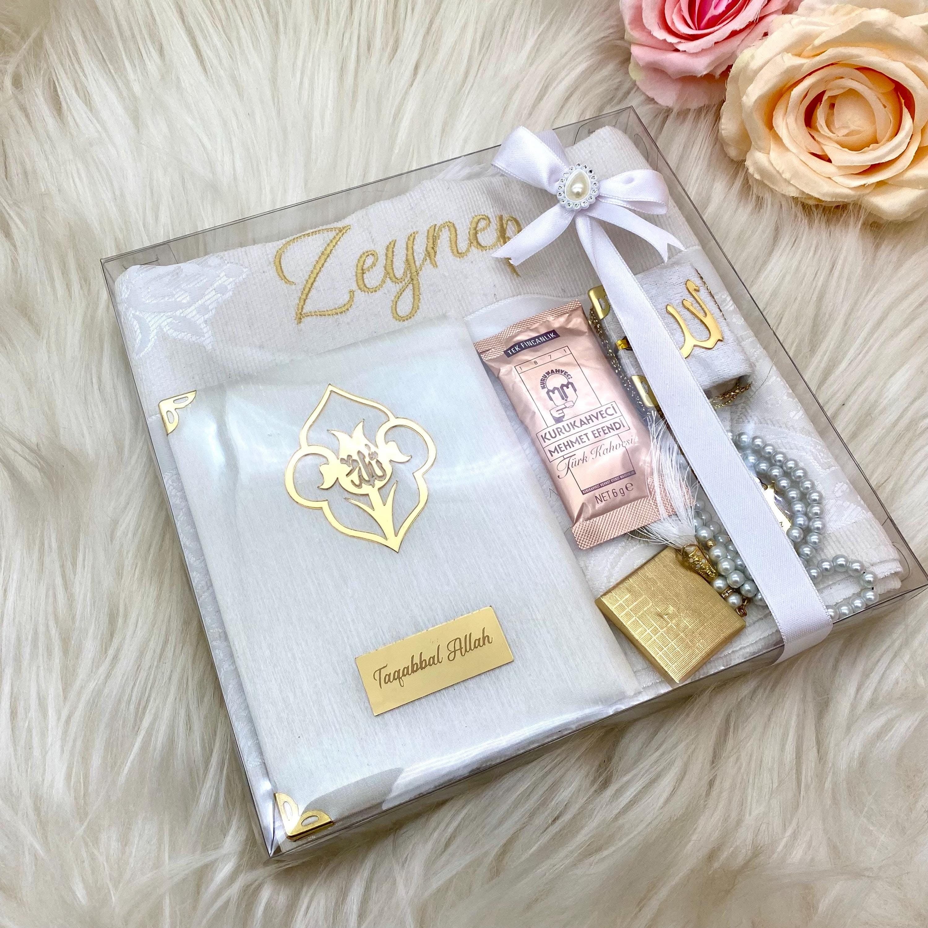 Islamic Gift Set, Personalized Prayer Mat, Muslim Favors, Yaseen Tasbih Gift Box, Ramadan Eid Gift, Umrah Gift, Wedding Gifts, Nikkah Favors