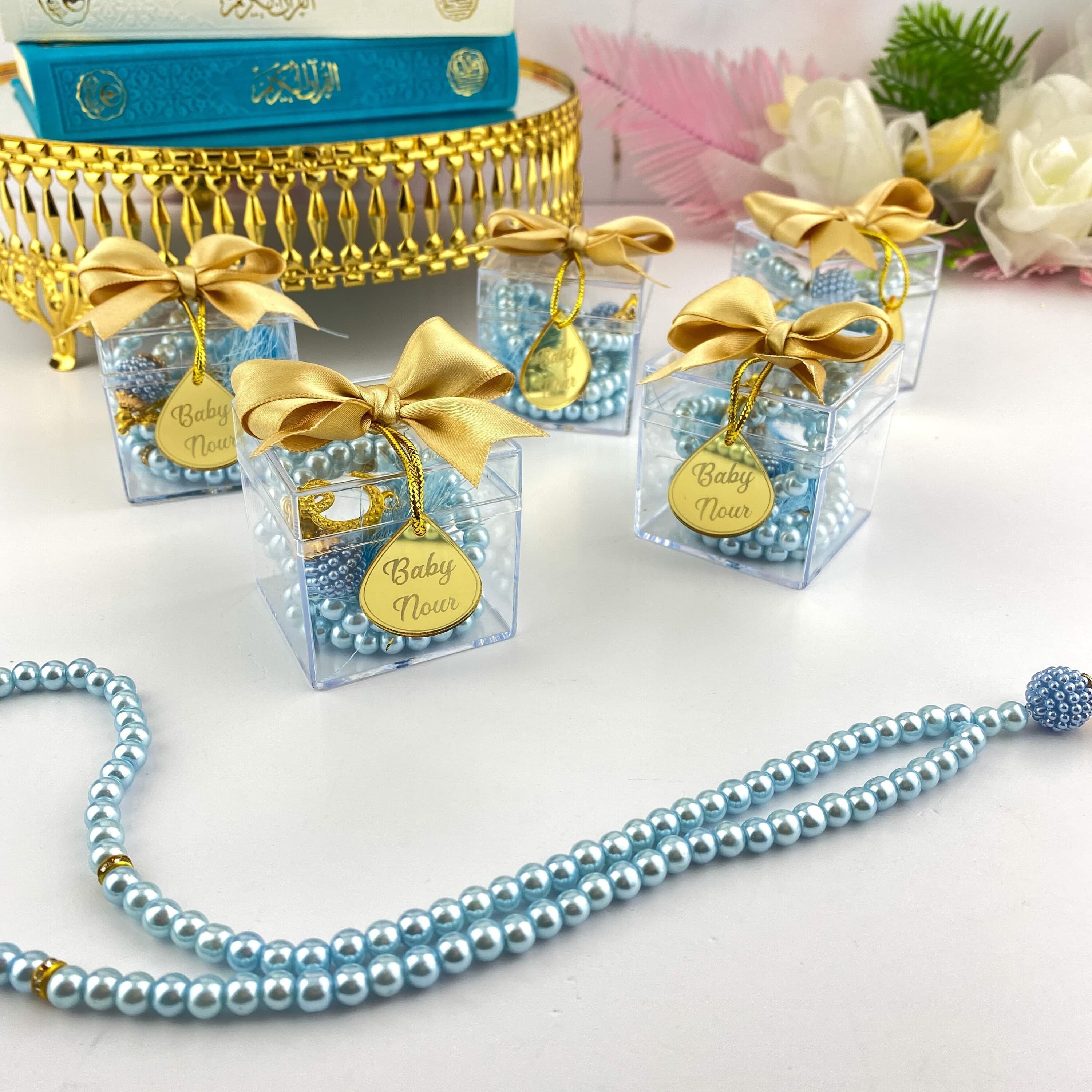 Luxury Pearl Tasbeeh Favors: Personalized Islamic Gift Box - image 5