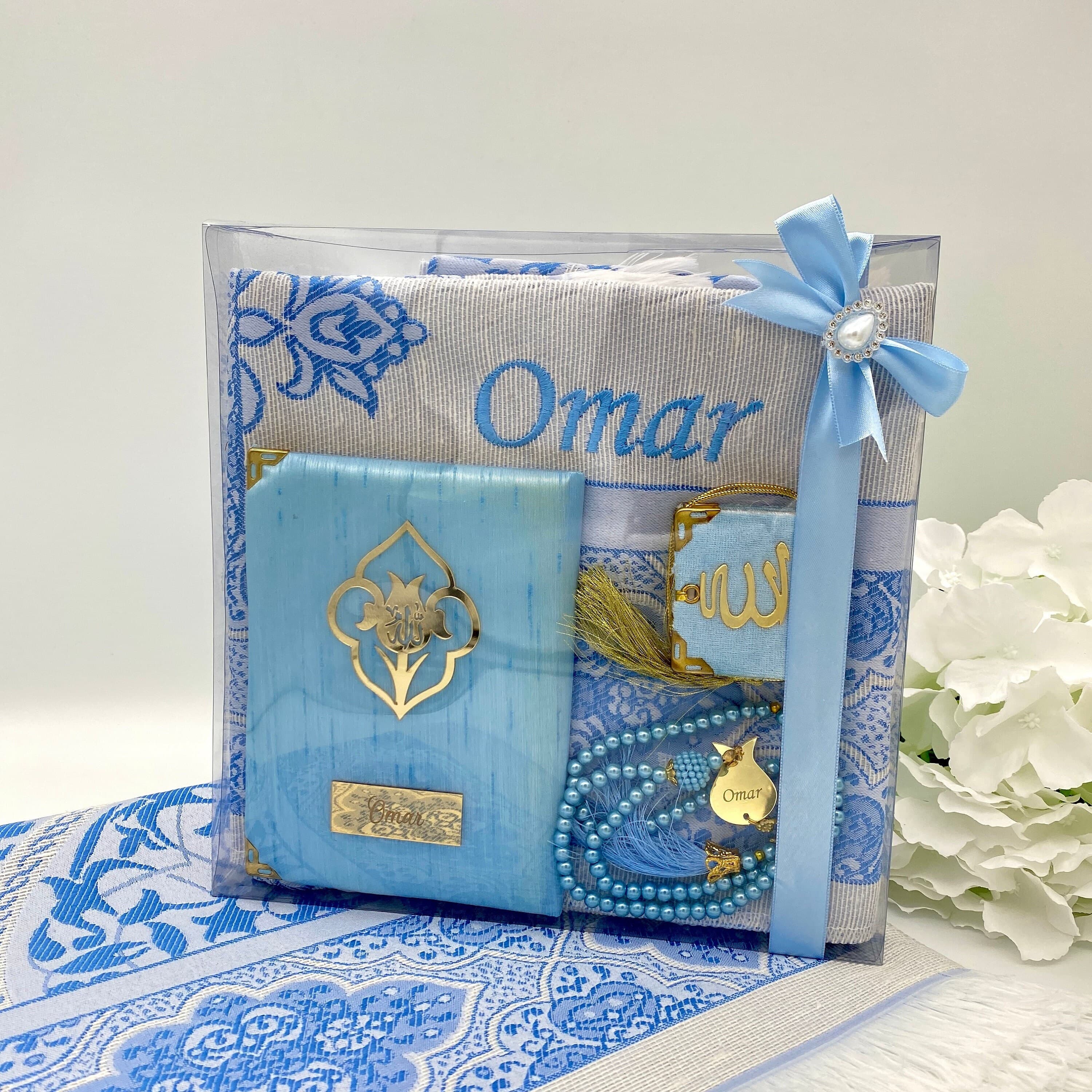Personalized Islamic Gift Set: Prayer Mat, Yaseen Book, Tasbeeh - image 5