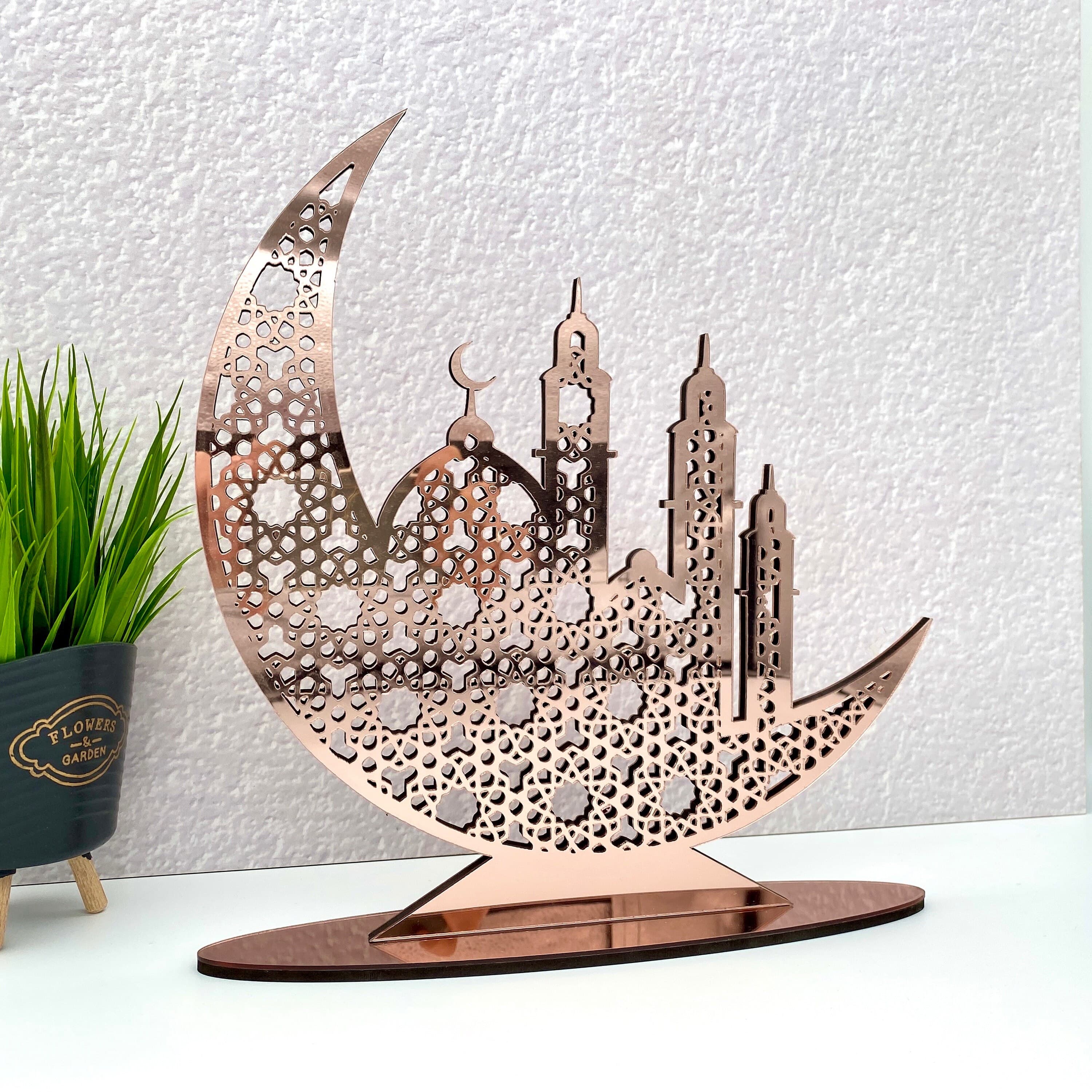 Crescent Moon Home Decor, Islamic Wall Art, Ramadan Decoration, Eid Sign, Eid Mubarak Decor, Islamic Gifts, Islamic Home Decor, Wedding Gift