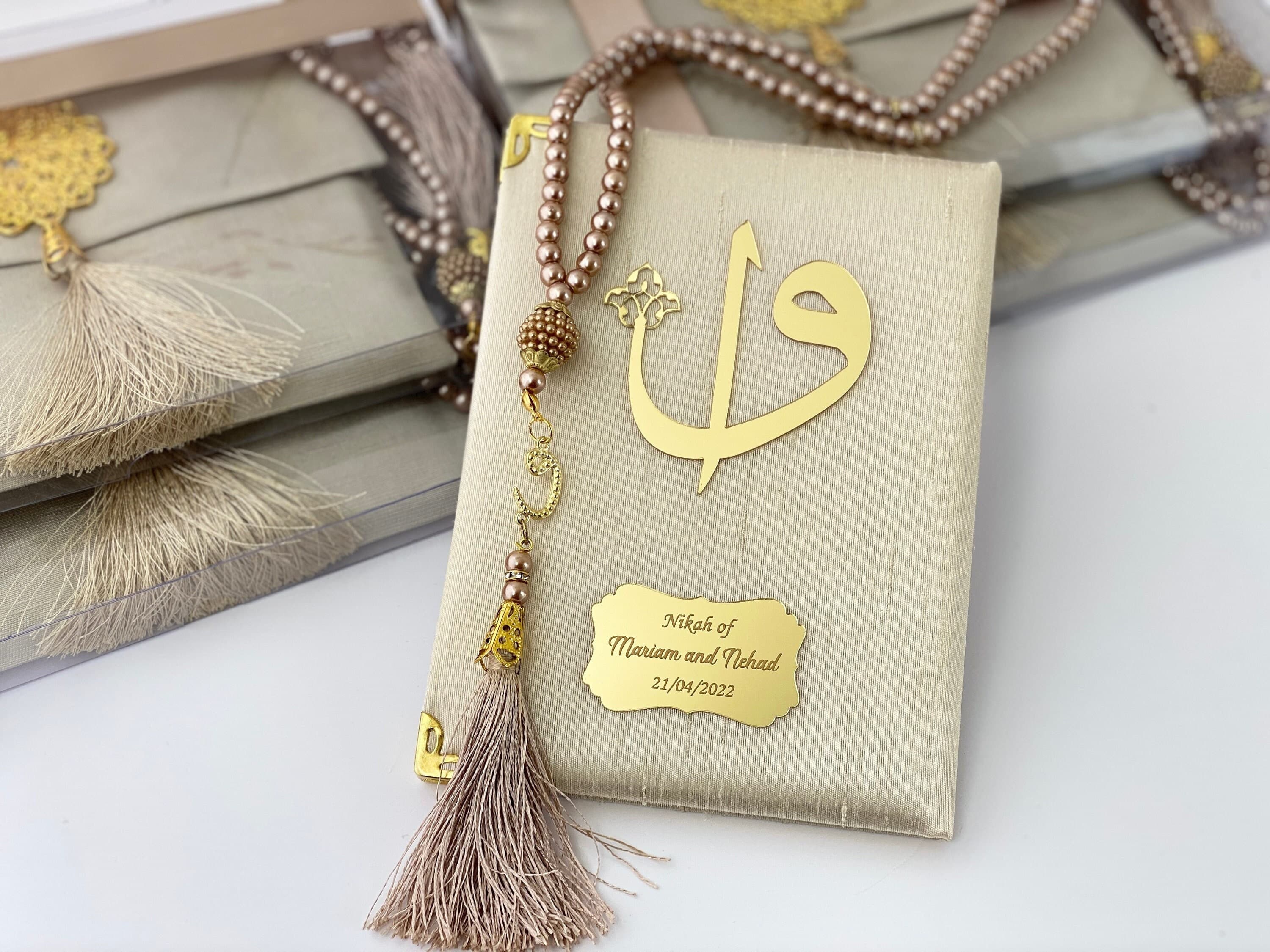 Personalized Yaseen Book with Tasbih: Islamic Wedding Favor Set