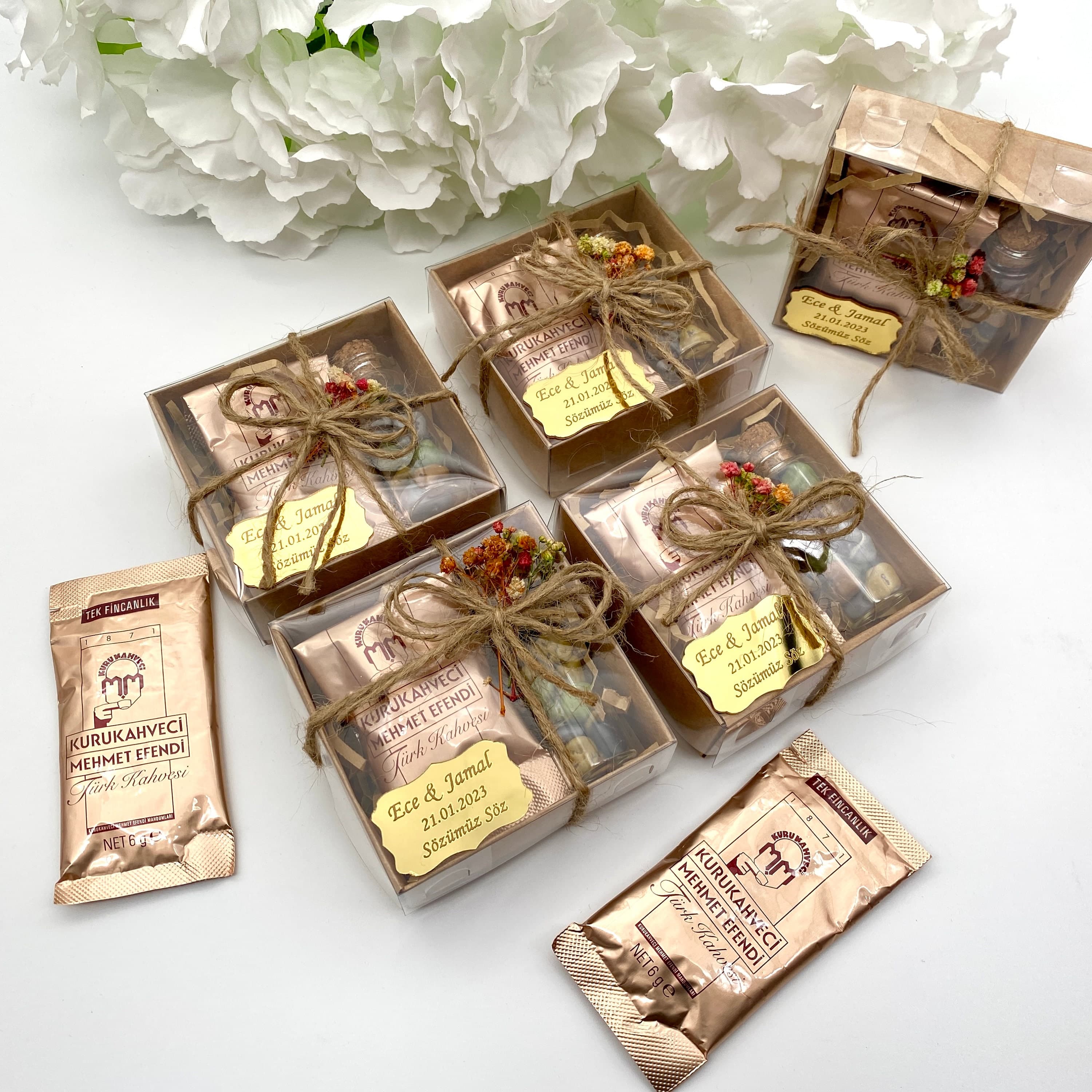 Turkish Coffee Favor Box: Personalized Wedding, Shower Gift - image 5