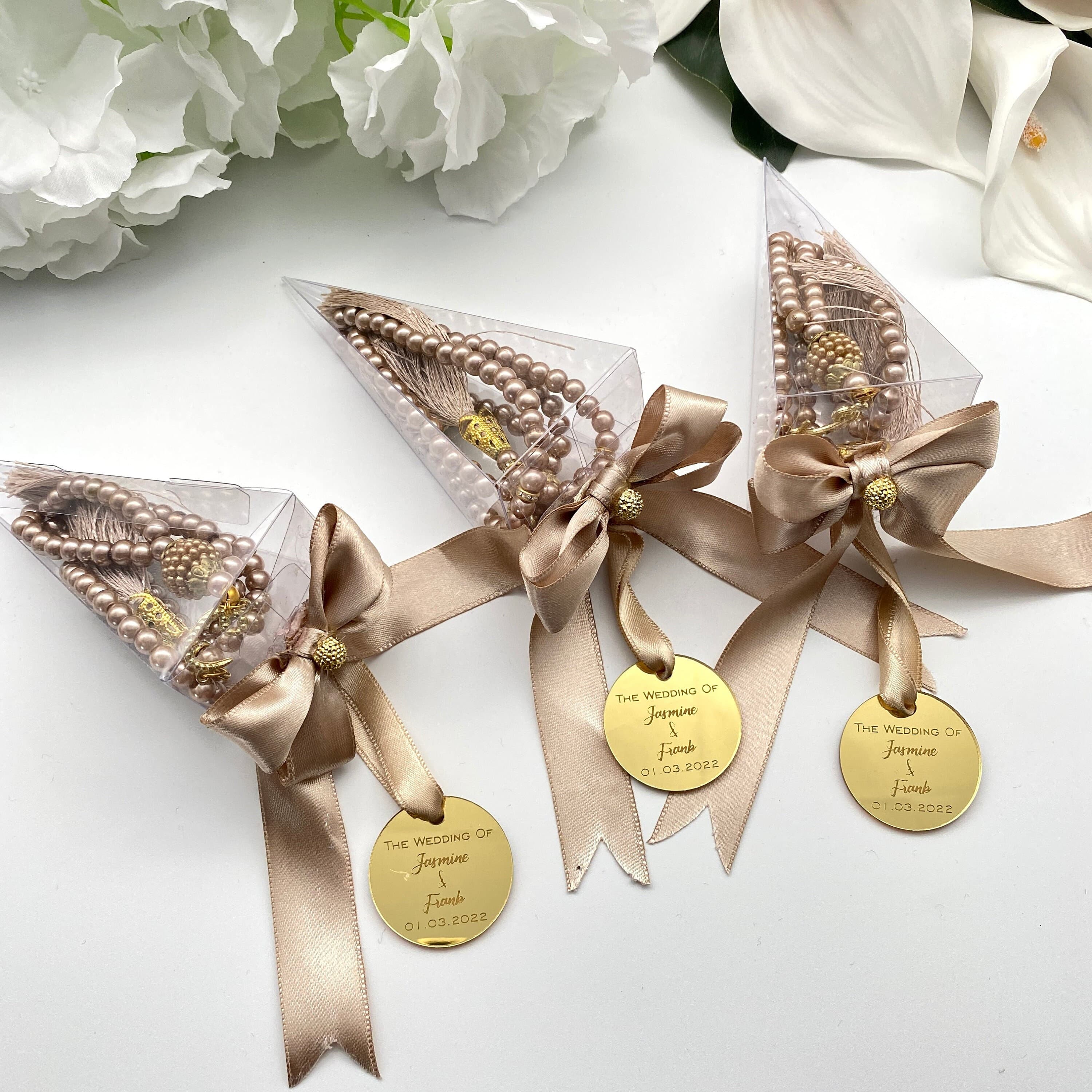 Tasbih favors, Tasbeeh in cone box, Islamic Favors, Nikkah gift, Personalized gift, Baby shower gifts, Muslim gift, Eid Favors, Ramadan Gift