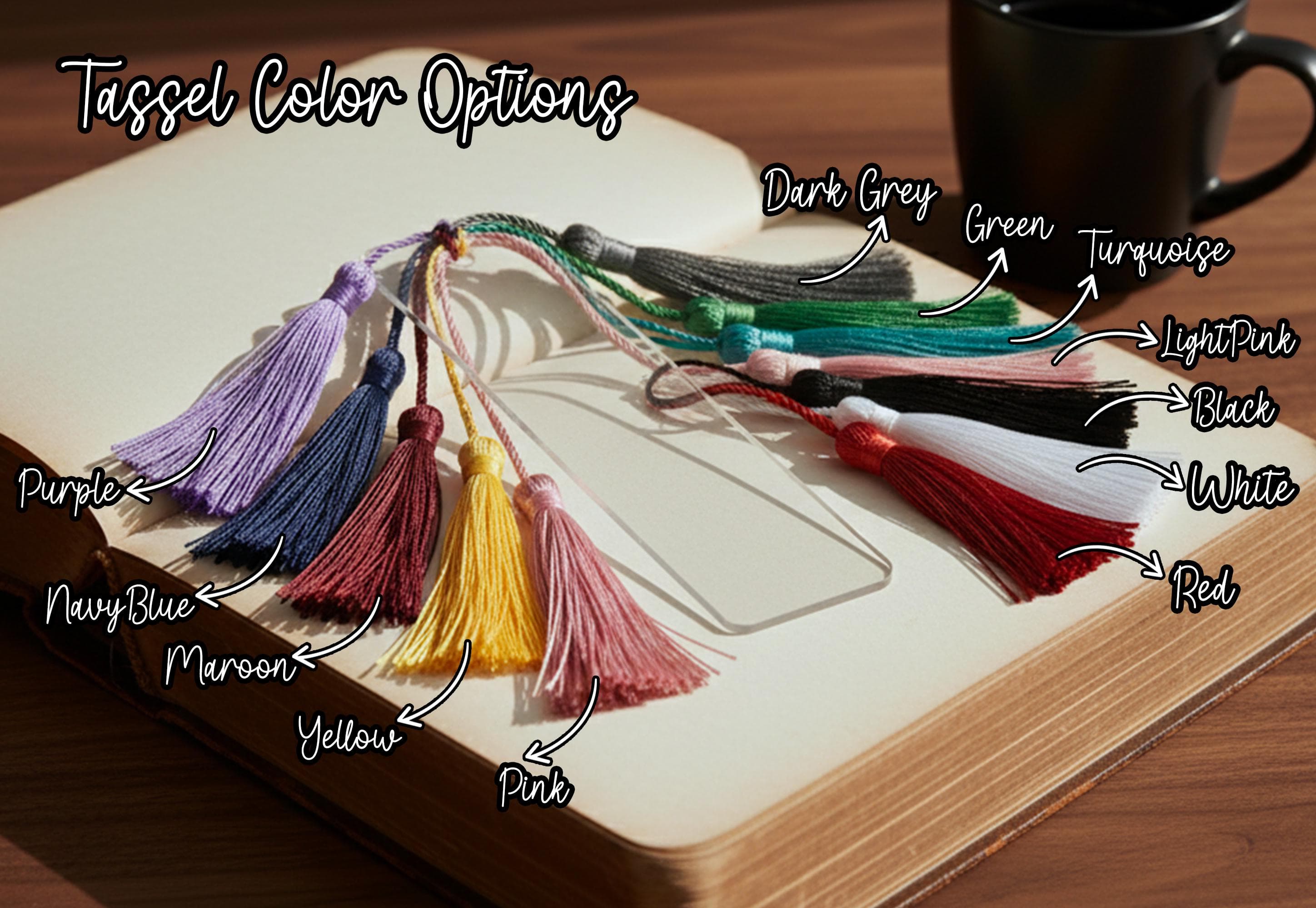 Personalized Graduation Bookmarks With Tassel, Custom Name Acrylic Bookmark, Class Of 2026, Custom Book Lover Gift, Graduations Keepsake - image 4