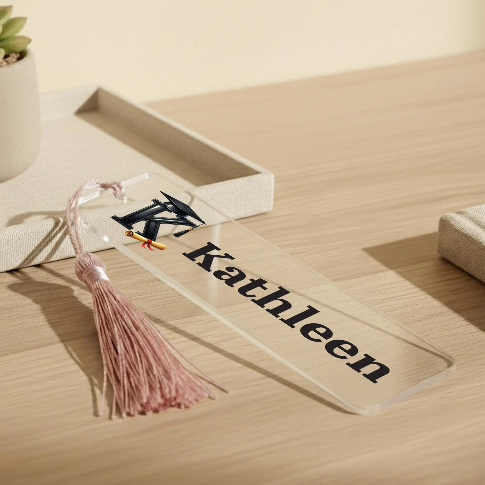 Personalized Graduation Bookmarks With Tassel, Custom Name Acrylic Bookmark, Class Of 2026, Custom Book Lover Gift, Graduations Keepsake