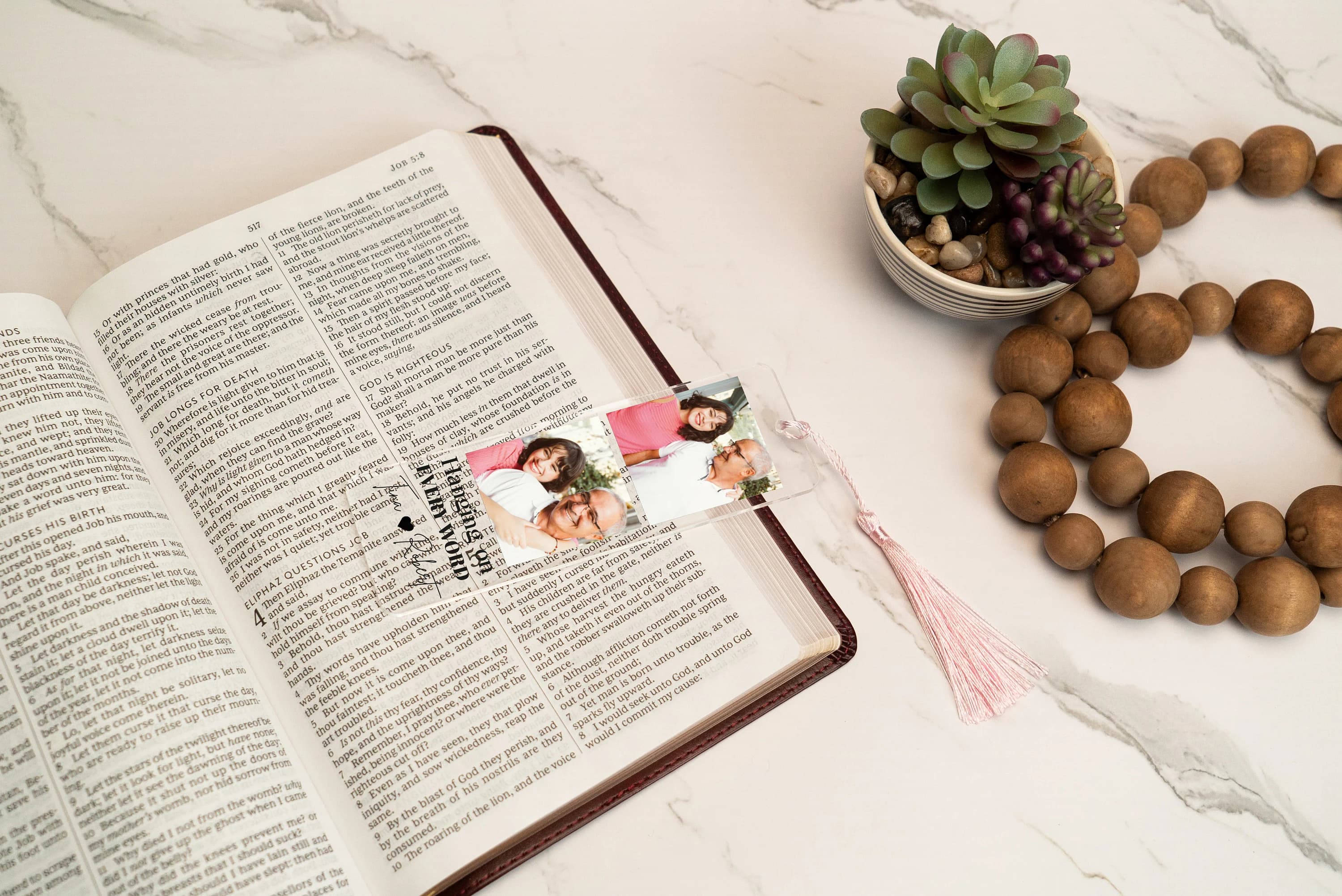 Unique Photo Bookmark, Fathers Day Bookmark, Memorial Gift Bookmark, Dad Picture Bookmark, Gift for Him, Custom Text and Name Bookmarks - image 5
