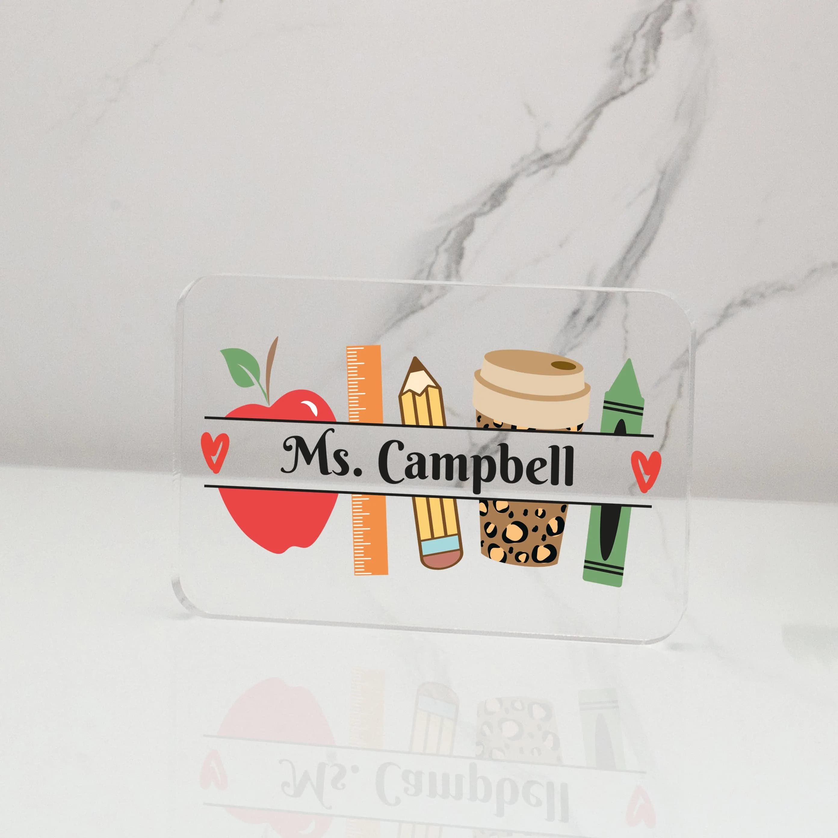 Pre School Teacher Desk Sign, Teacher Gift, Classroom Decor, Teacher Name Plate, Acrylic Name Sign, Custom Teacher Decor, Teachers Day Gift - image 4
