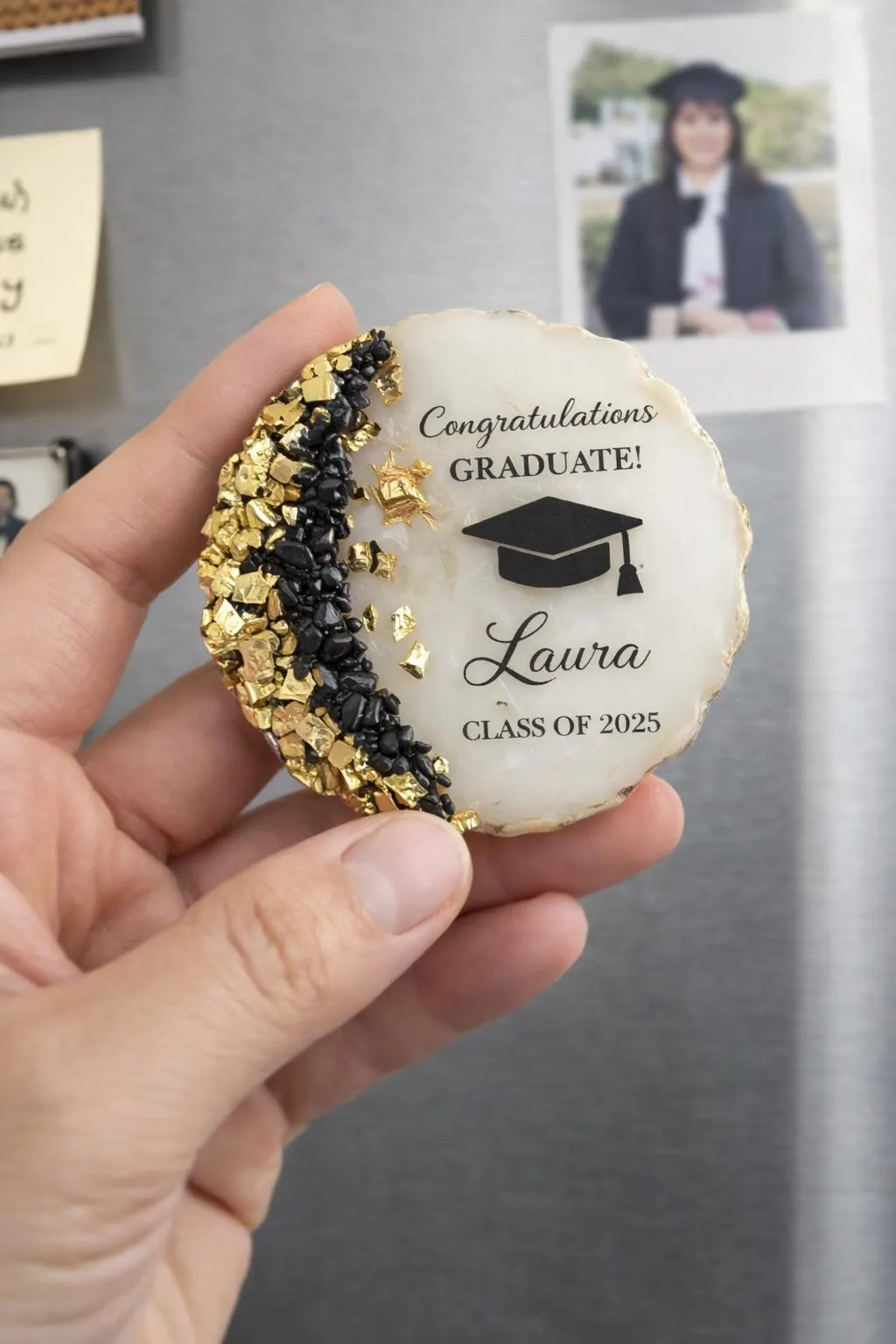 Personalized Graduation Magnet Gift, Class of 2025 Souvenir, Custom Graduate Favor, Graduation Keepsake Magnet - image 4
