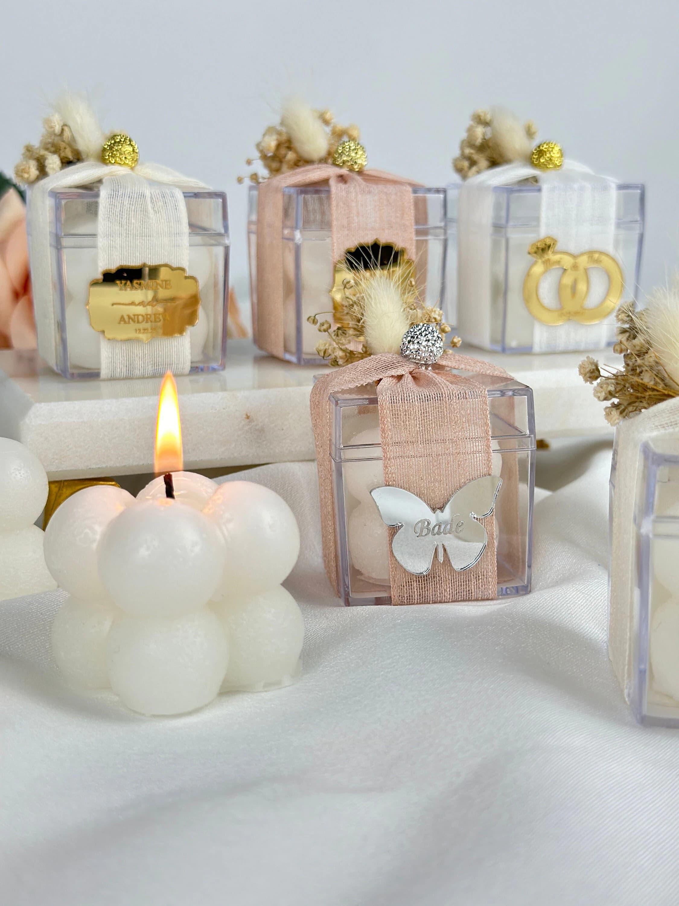 Custom Bubble Cube Candle, Home Decor, Table Candle, House Warming Gift, Decorative Candle, Perfect Gift Him or Her, Mini Bubble Candle