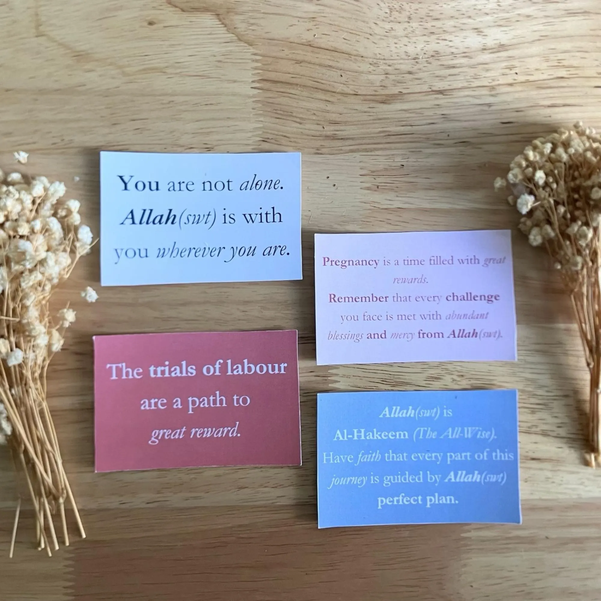 Islamic Pregnancy Reminders Cards: Muslim Birth Reminders (Instant Download) - image 5