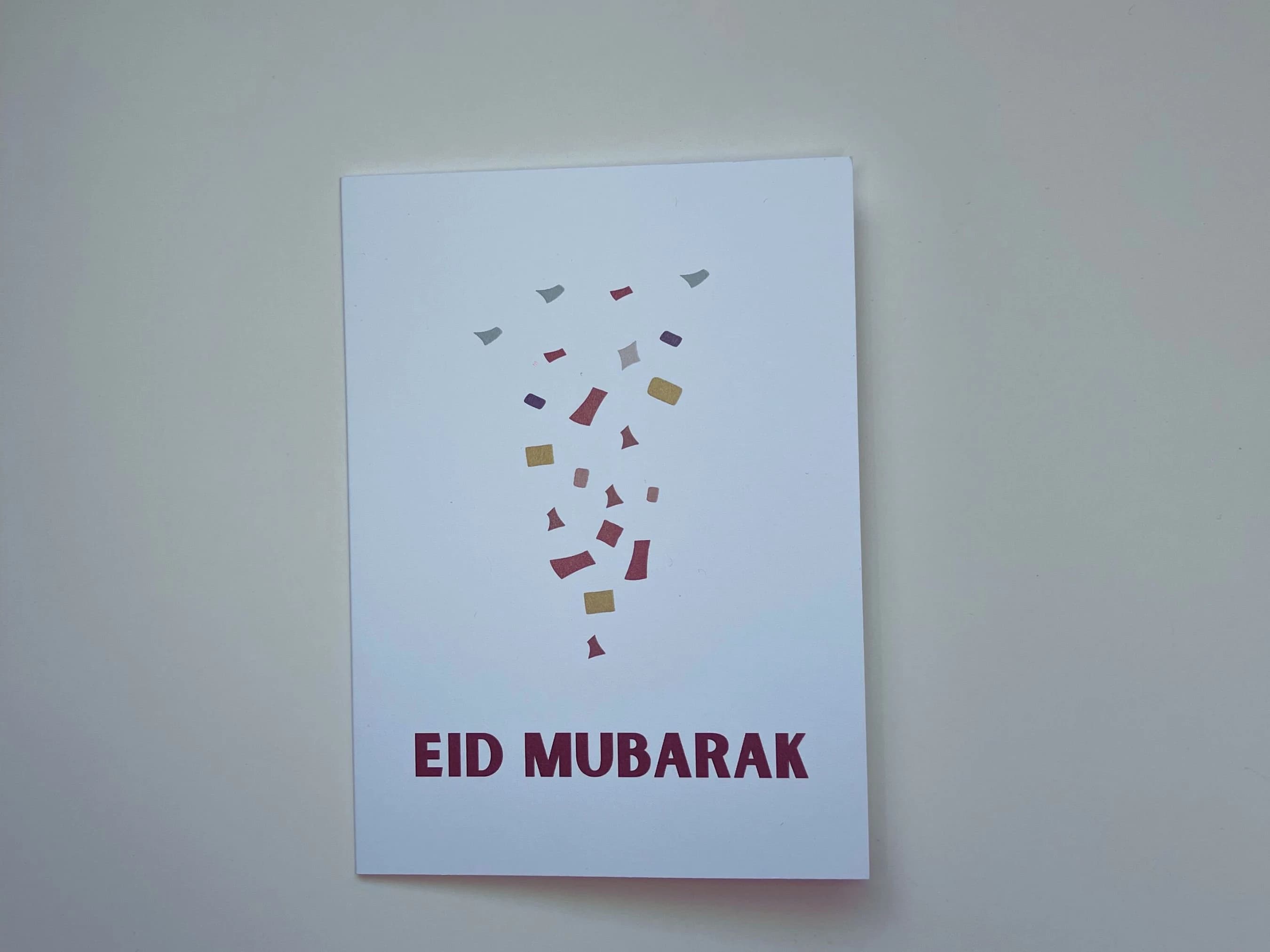 Minimalist Eid Mubarak Greeting Cards: Islamic Stationery Set of 2 - image 3