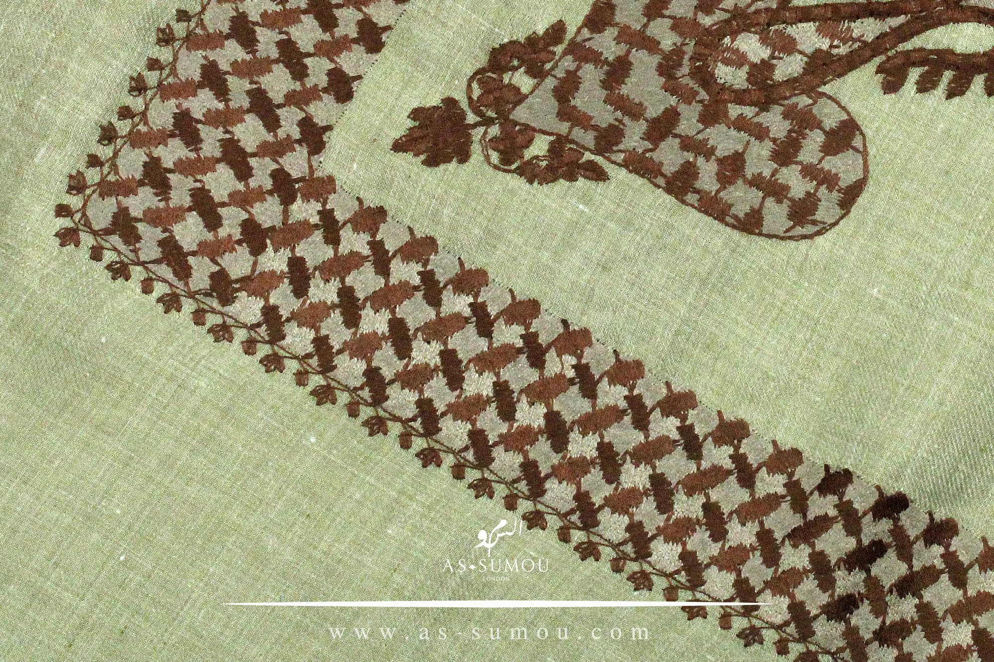 Authentic Yemeni Shemagh Embroidered Scarf Amazing Keffiyeh Imamah Islamic Attire Ramadan Eid Wear ETM01 - image 2