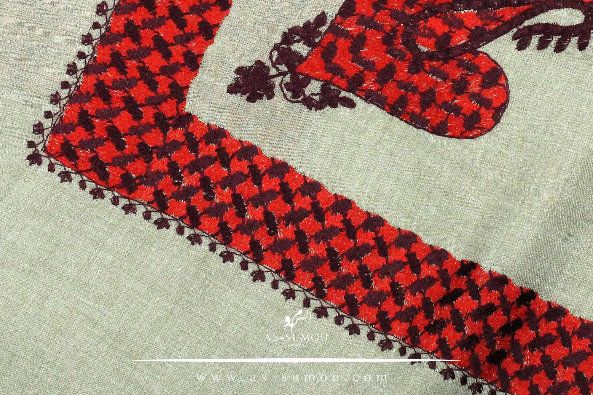 Authentic Yemeni Shemagh Embroidered Scarf Amazing Keffiyeh Imamah Islamic Attire Ramadan Eid Wear ETM02 - image 2