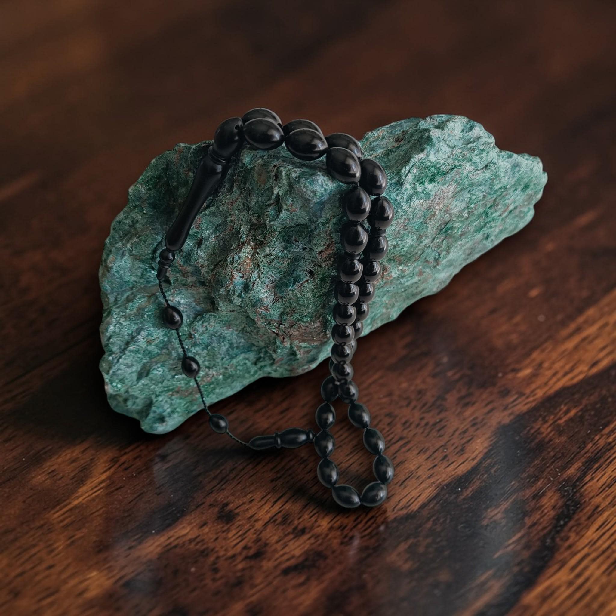Bakelite Catalin Prayer Beads, Black Tasbih 33 - image 4