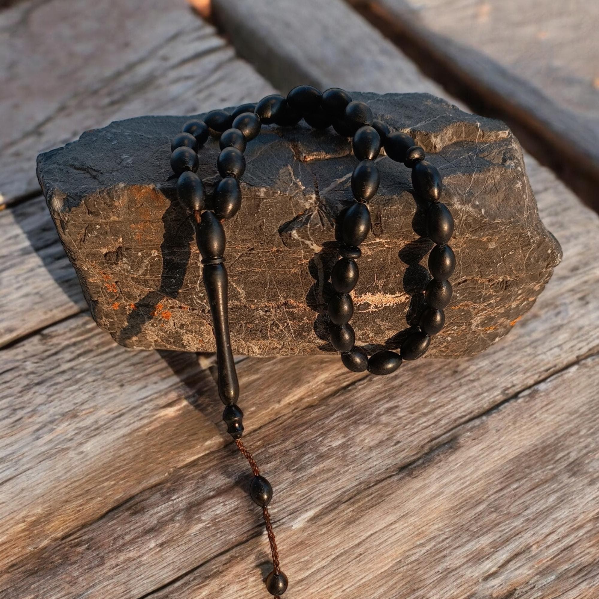 Black Prayer Beads, Fiber Tasbih, Tasbeeh Favor, Rosary Gift, Islamic Present, Tasbih 33, Sibha, Misbah, Muslim Gift, Eid Gift, Dhikr Beads