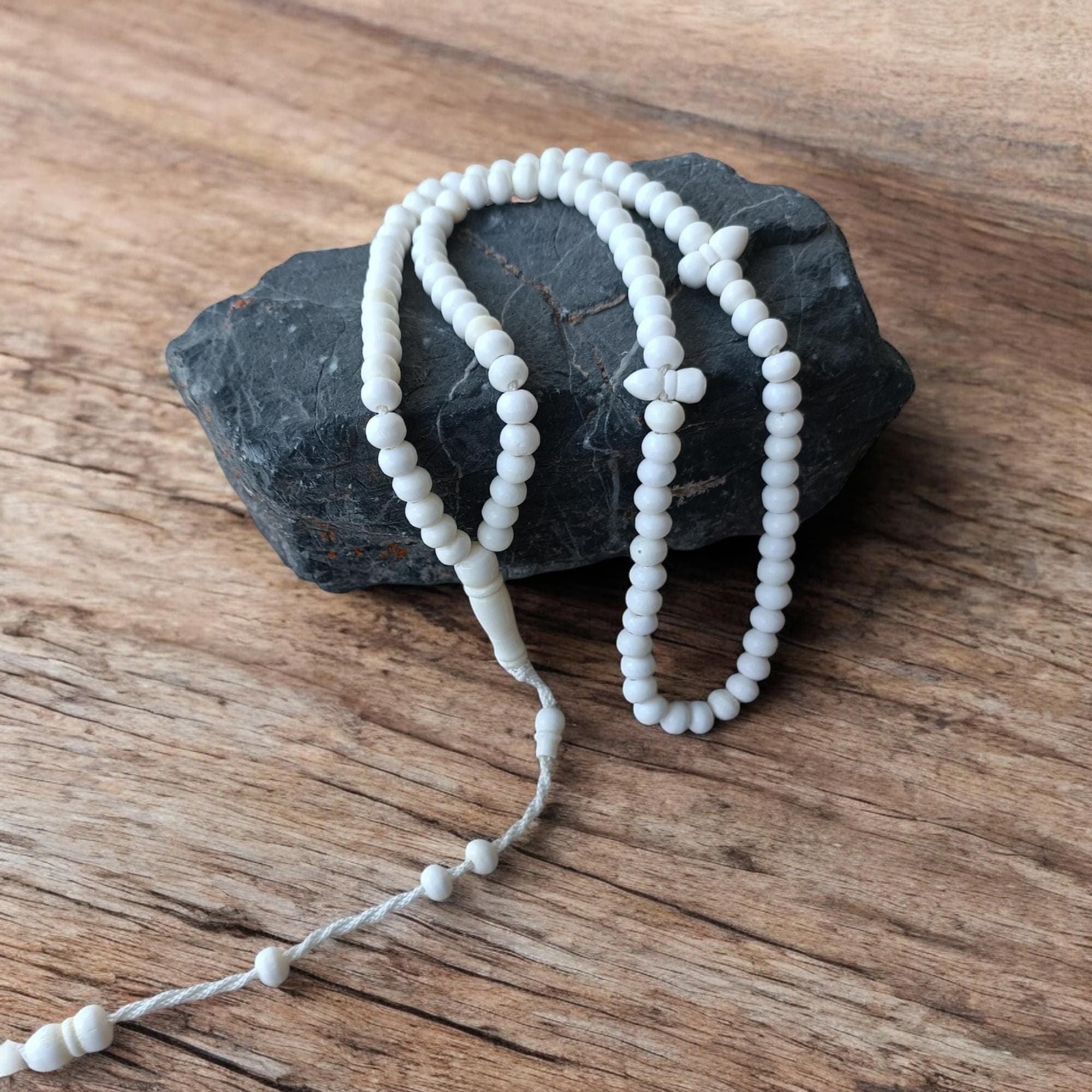 Camel Bone Tasbih, White Prayer Beads, Tasbeeh Gift, Tasbih 99, Rosary Beads, Muslim Gift, Subha, Bone Misbaha, Islamic Rosary Beads, - image 4
