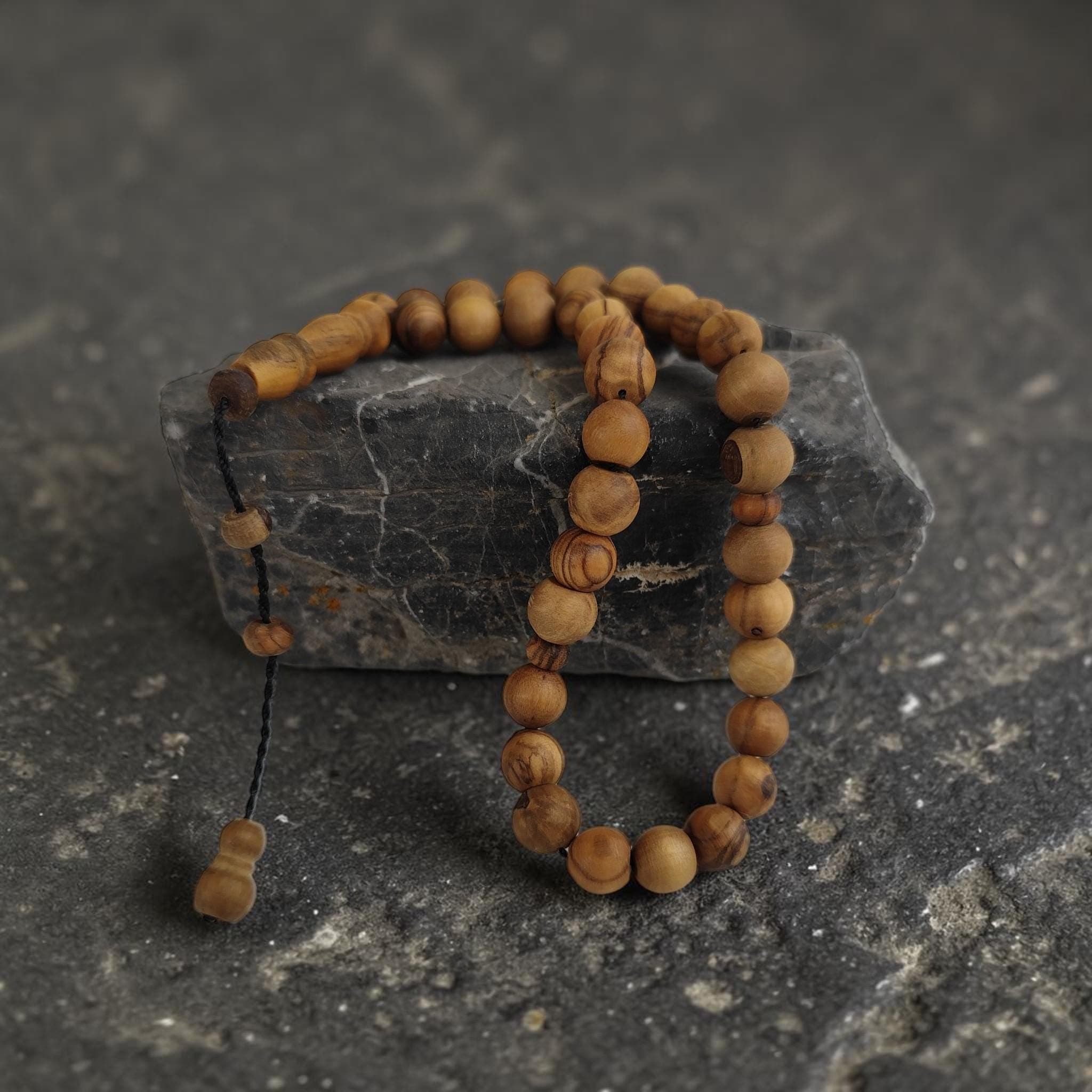 Olive Wood Prayer Beads, Tasbih 33 for Men, Masbaha Present, Olive Rosary Beads, Tree Beaded Tasbeeh, Wooden Muslim Gift, Olive Tree Sabha