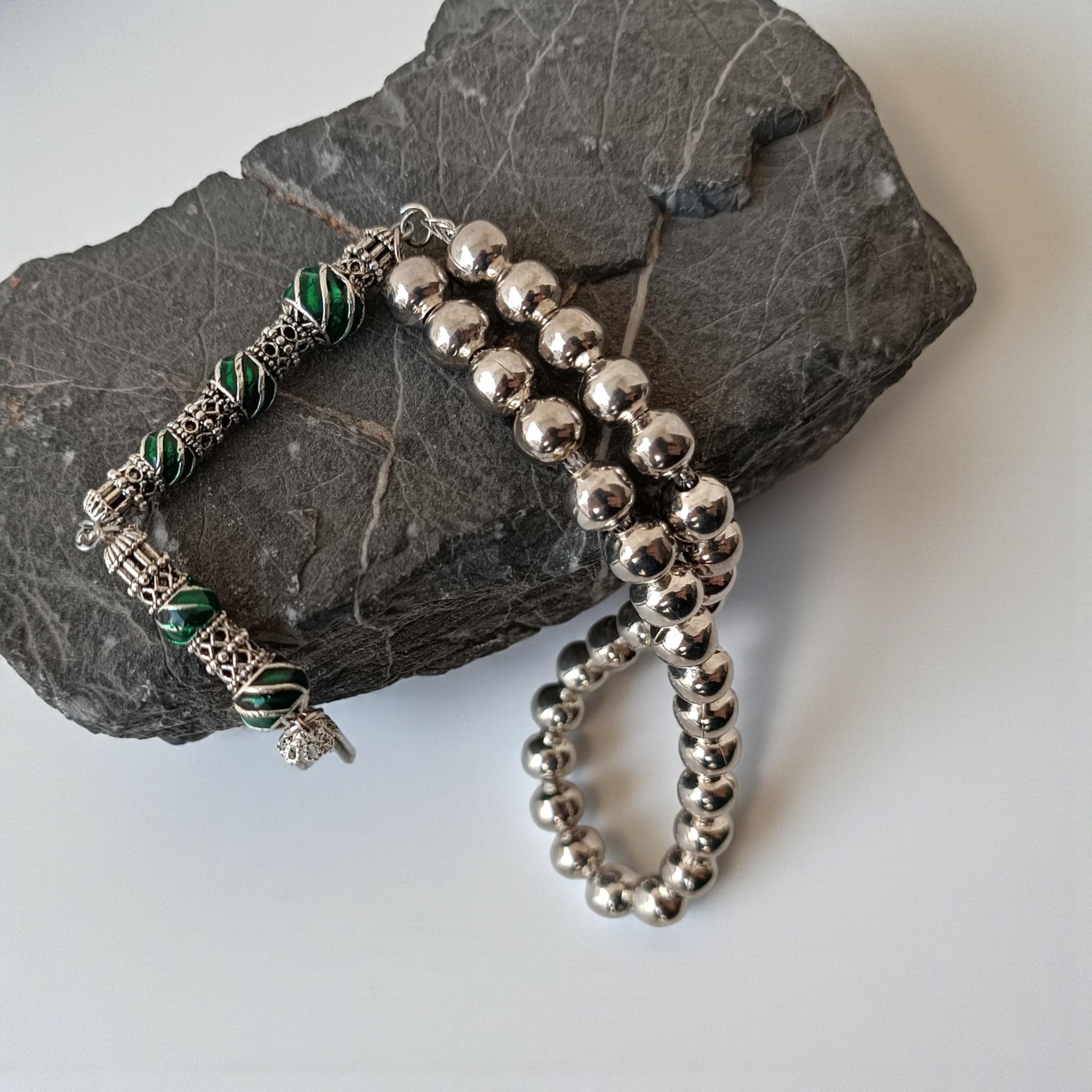 Steinless Metal Tasbeeh 33, Pocket Size Tasbih, Pray for Beads 8MM - image 5