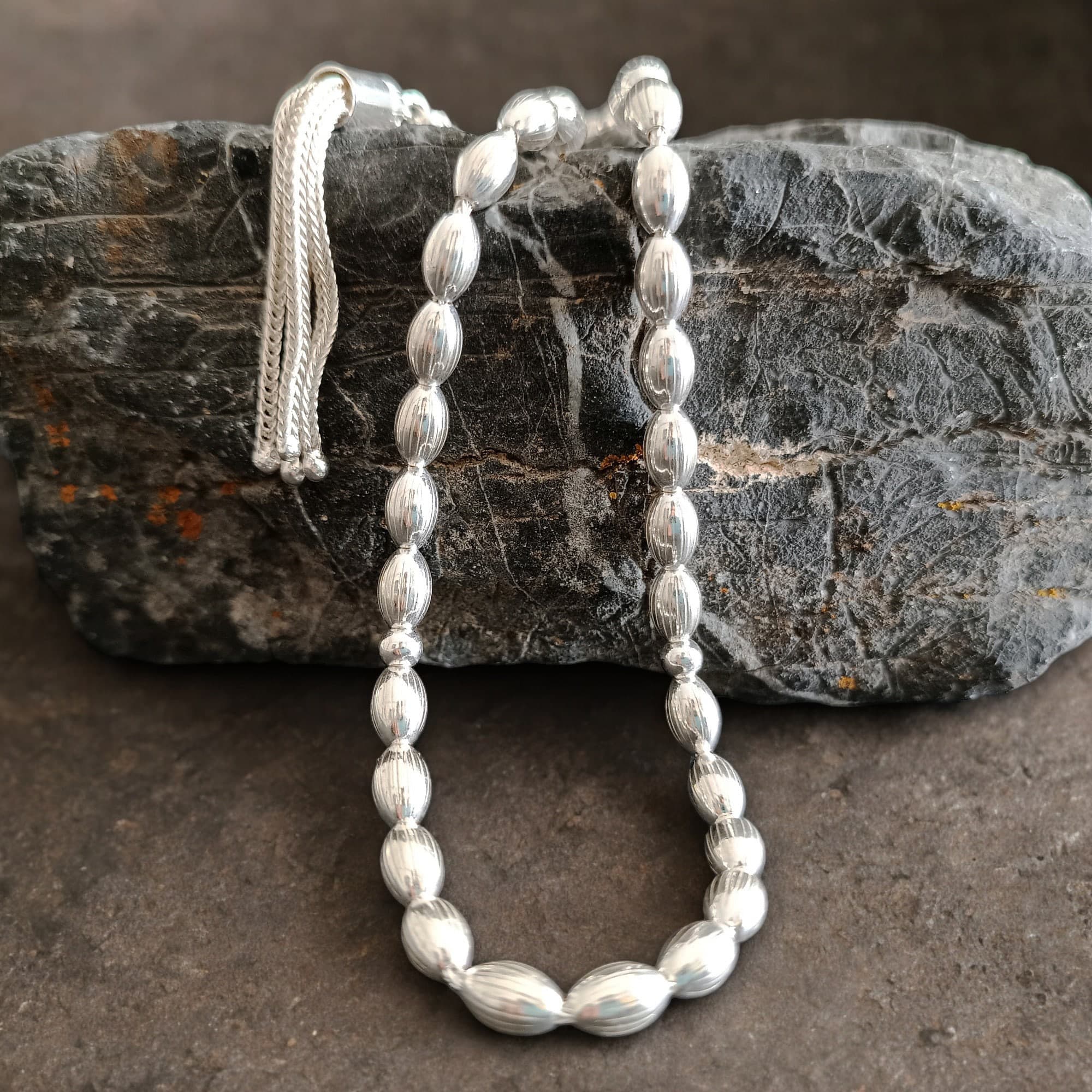 Silver Prayer Beads, Pure Silver Rosary, Sterling Silver Tasbih, Masbaha, Tasbeeh Gift, Muslim Favor, Silver Sabha, Worry Beads, Tasbih 33 - image 4