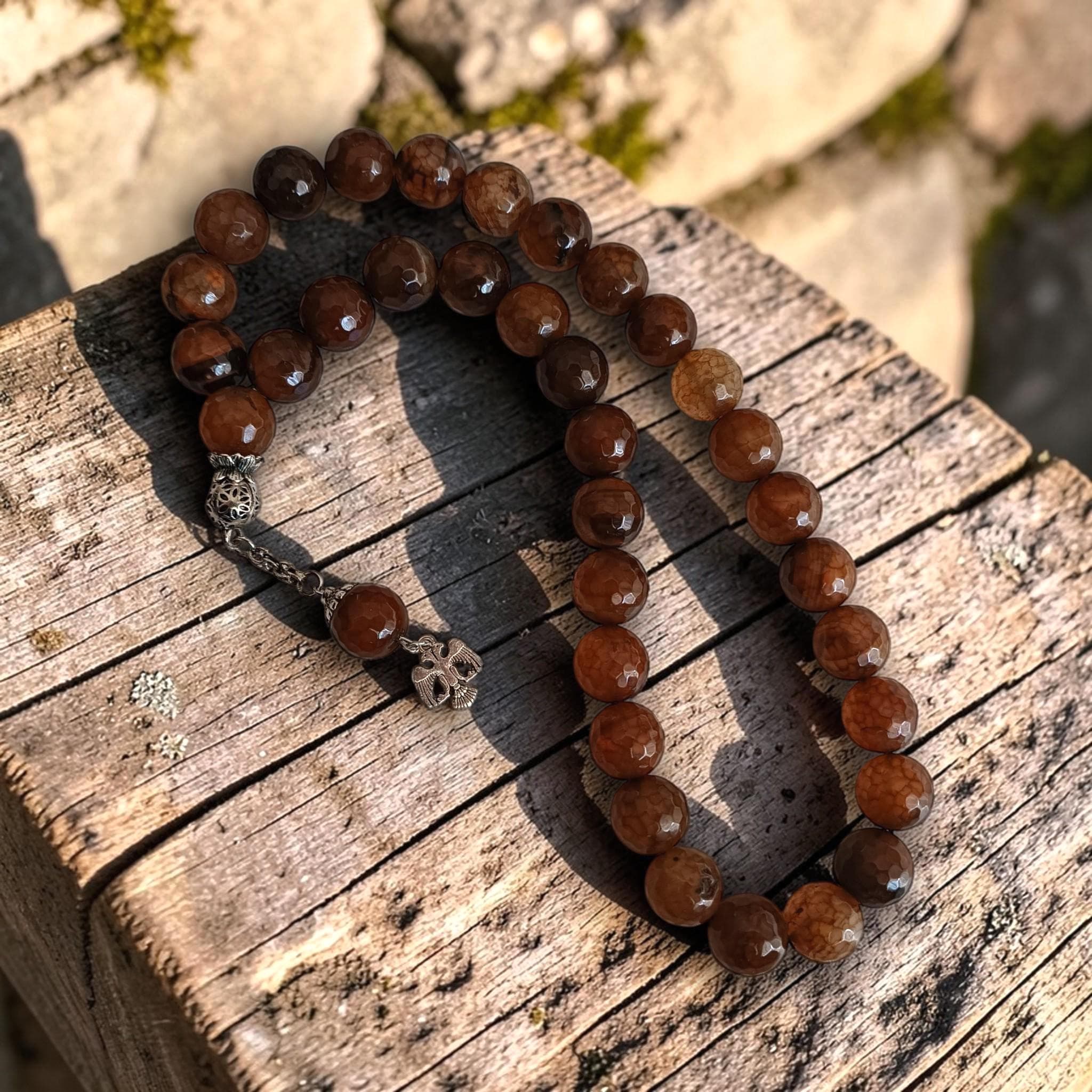 Large Size Tasbih, Big Prayer Beads, Quartz Tasbeeh, Gemstone Rosary, Muslim Gift, Eid Gift, Sibha, Misbah, Islamic Worry Beads, Dhikr - image 5