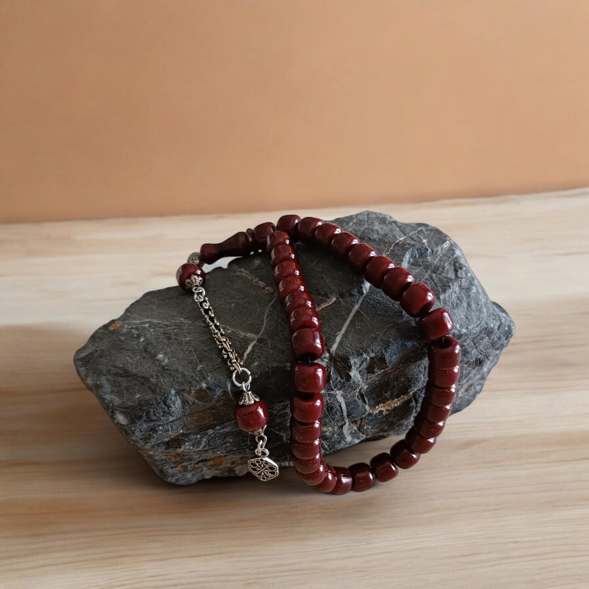 Brown Bakelite Prayer Beads, Tasbih Counter, Muslim Rosary, Misbaha, 33 Beads Subha, Tasbeeh Favor, Stress Beads, Ramadan Gift, Islamic Gift - image 5