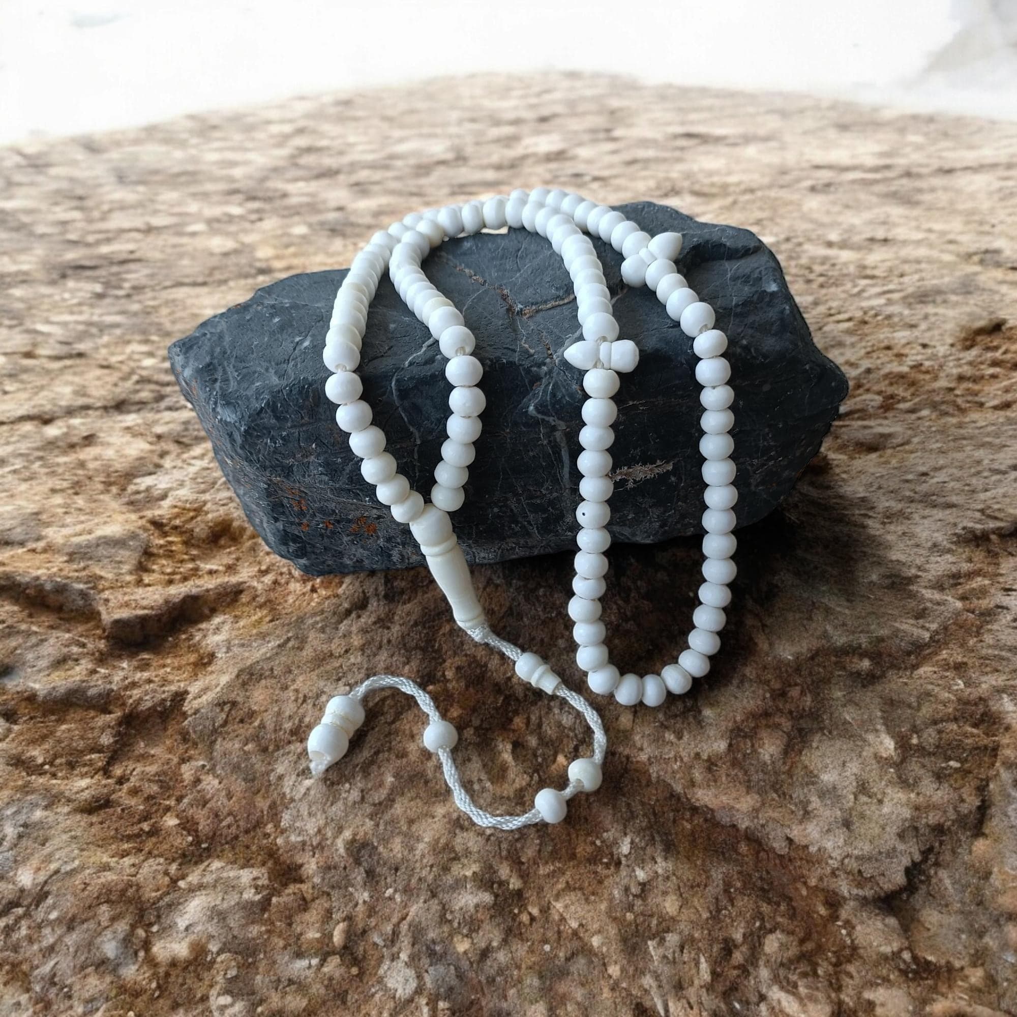 Camel Bone Tasbih, White Prayer Beads, Tasbeeh Gift, Tasbih 99, Rosary Beads, Muslim Gift, Subha, Bone Misbaha, Islamic Rosary Beads,