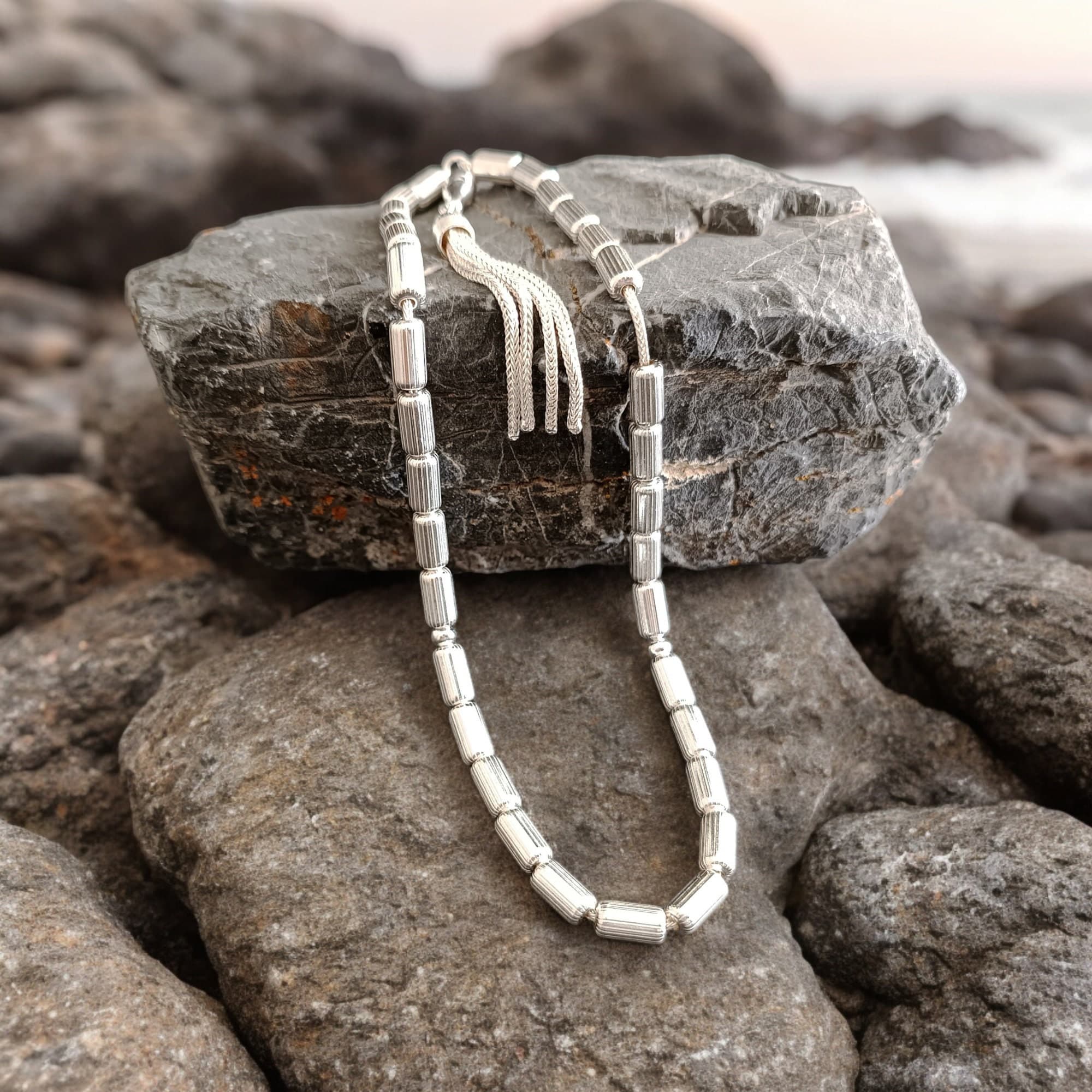 Sterling Silver Rosary, Silver Tasbih, Muslim Prayer Beads, Tasbih 33, Islamic Rosary, Silver Tasbeeh, Masbaha, Sabha, 925 Silver Rosary - image 4