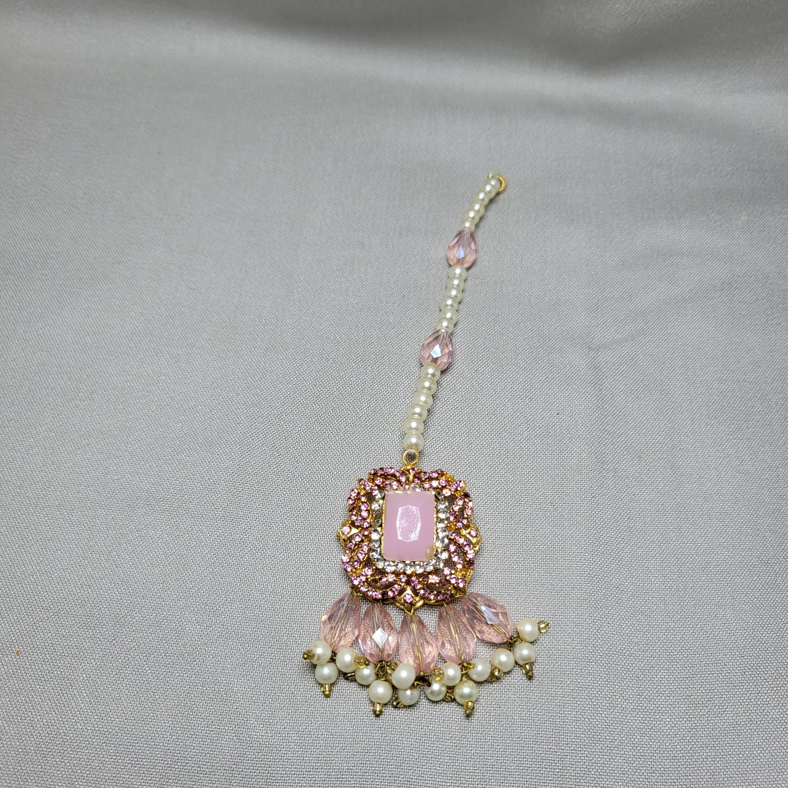 Polki Choker Set: Pink & Blue Indian Jewelry - image 5
