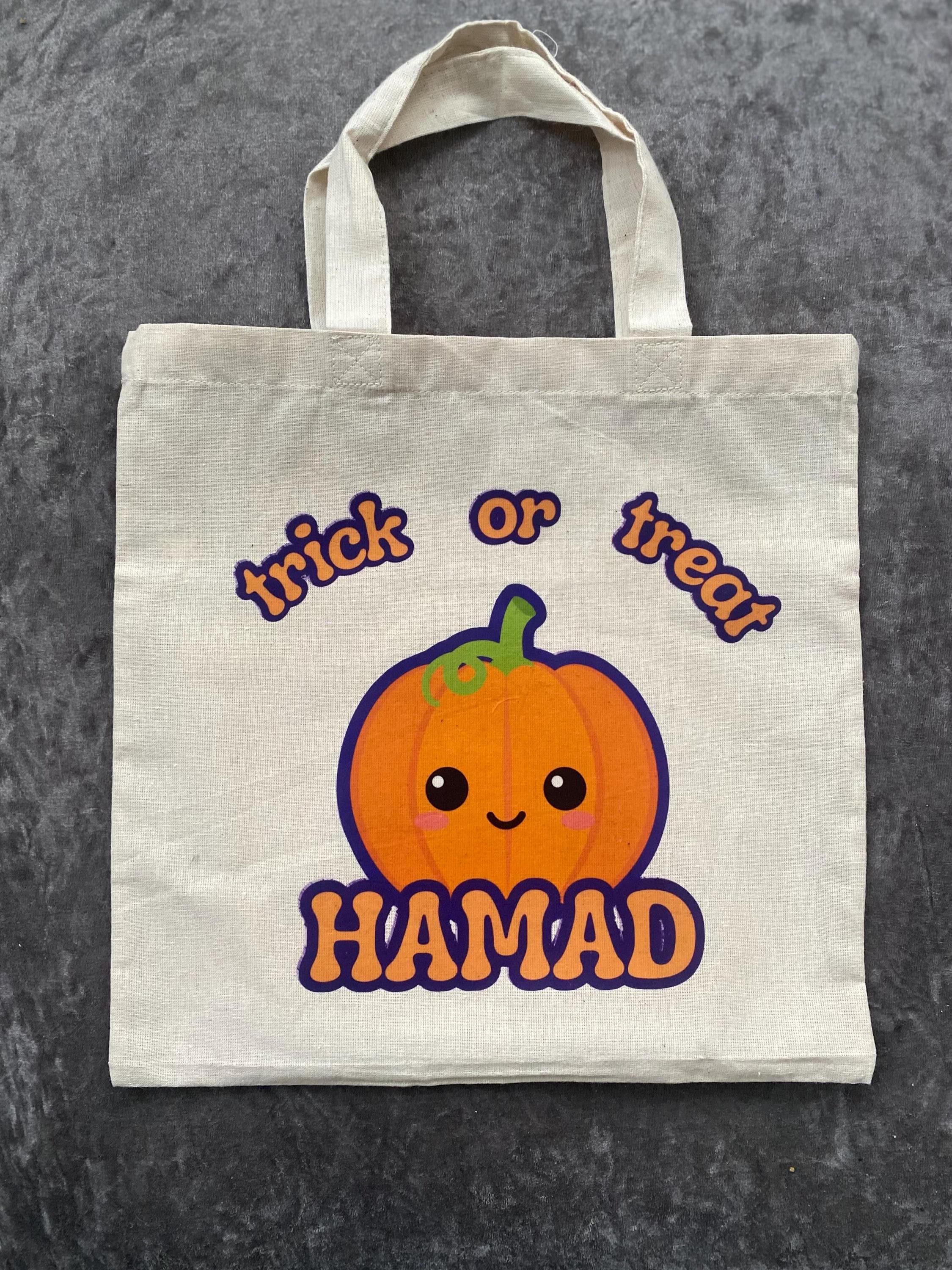 Personalised Halloween Canvas Treat Bag, Mini Tote - image 3