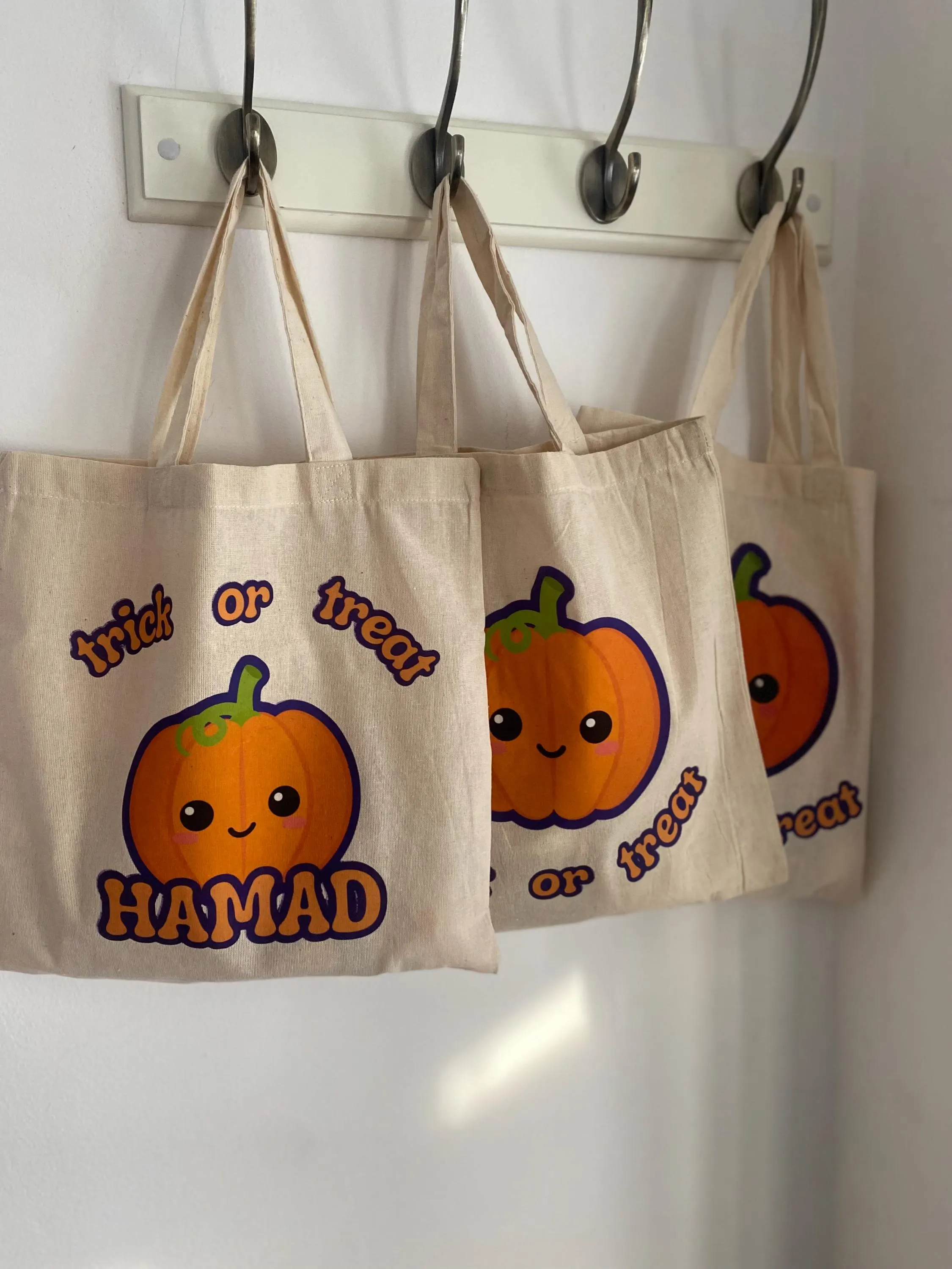 Personalised Halloween Canvas Treat Bag, Mini Tote - image 4