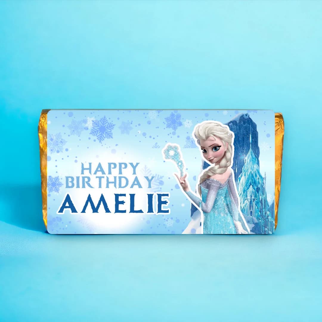 Children's Personalised Ice Princess Galaxy Chocolate Gift, Chocolate Wrapper