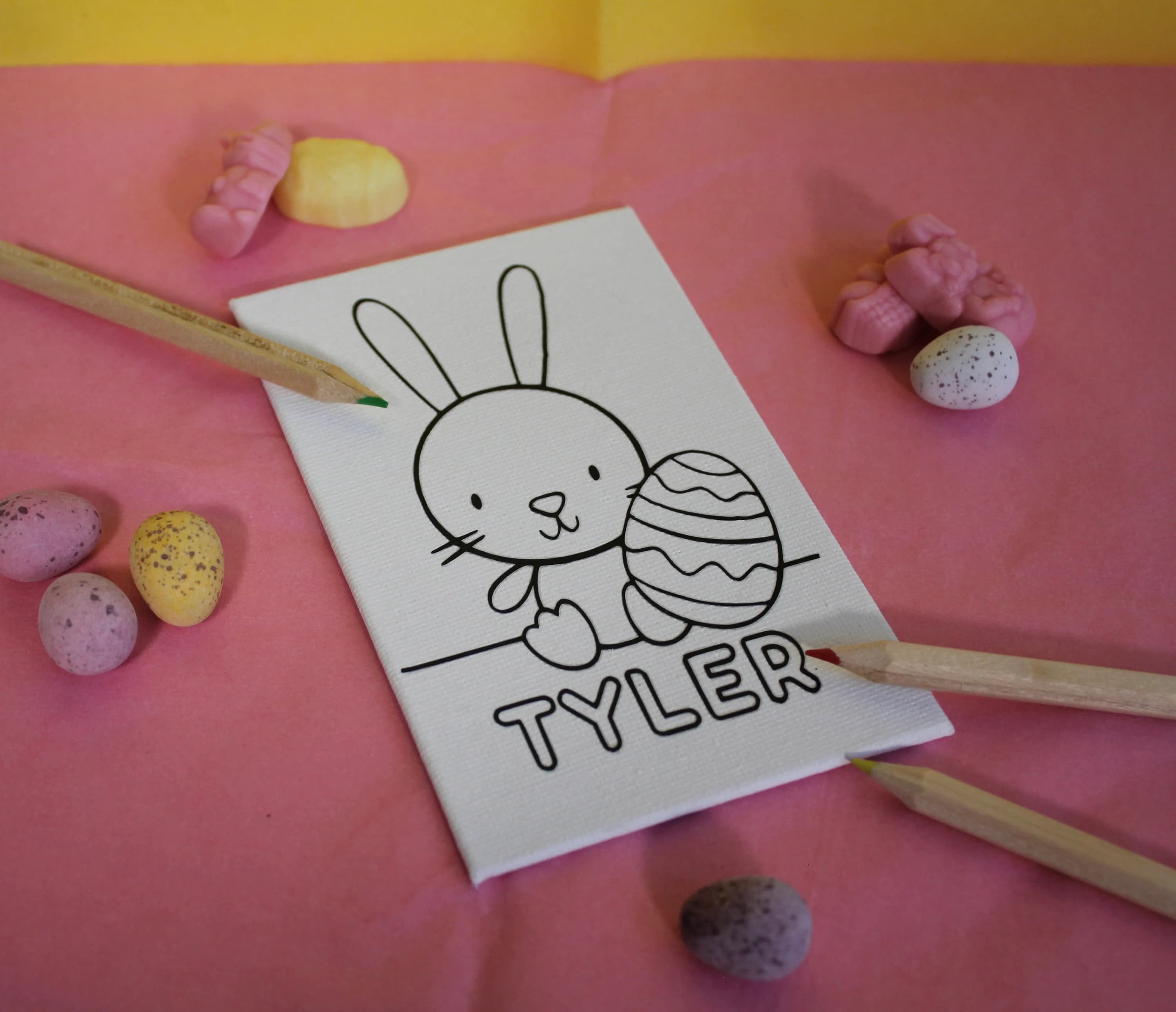Personalised Mini Easter Canvas