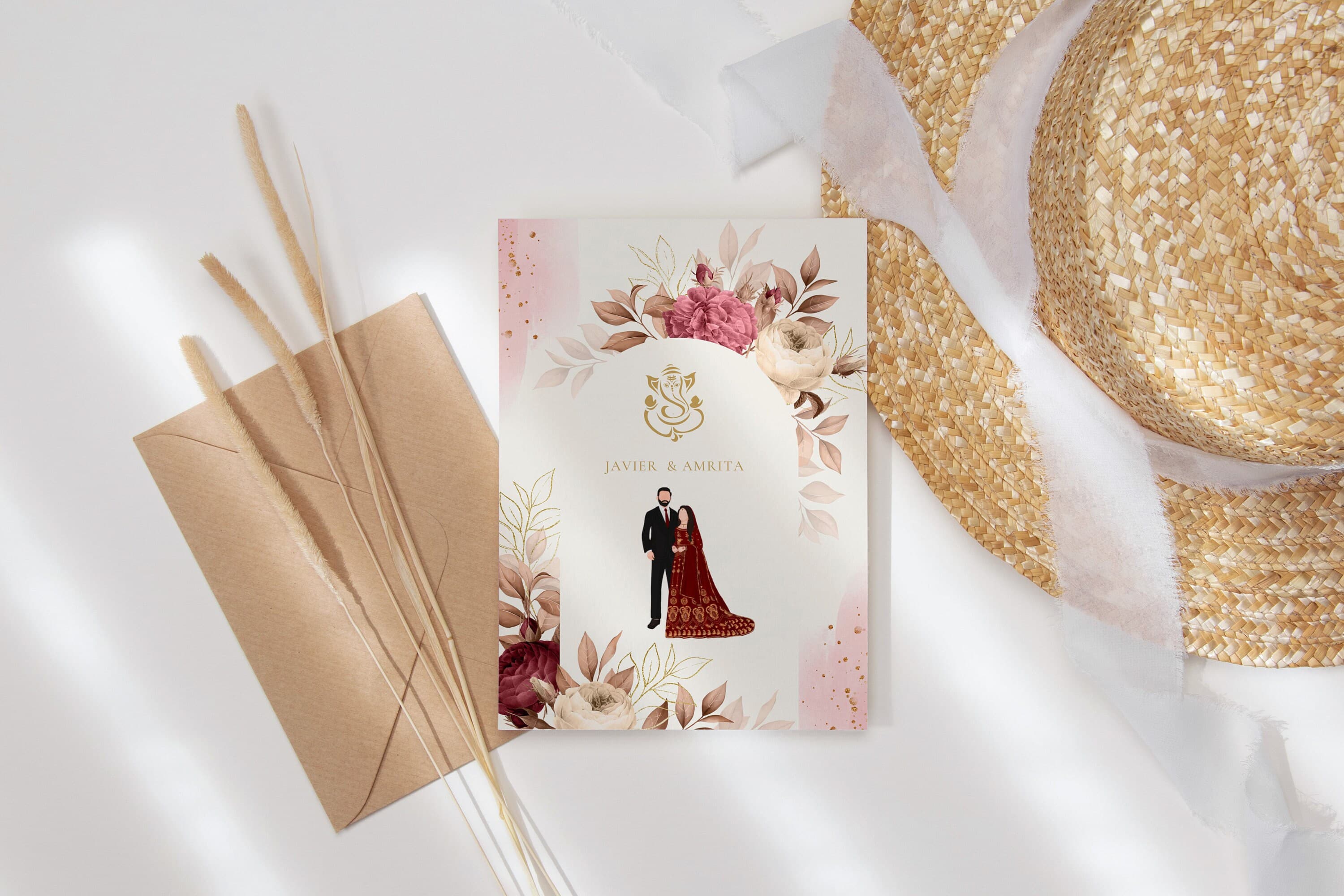 Indian Hindu Wedding Invitation, Hindu Wedding Invite, Indian Wedding Favour, Indian Wedding Card, Animated Indian Wedding Template Canva - image 5