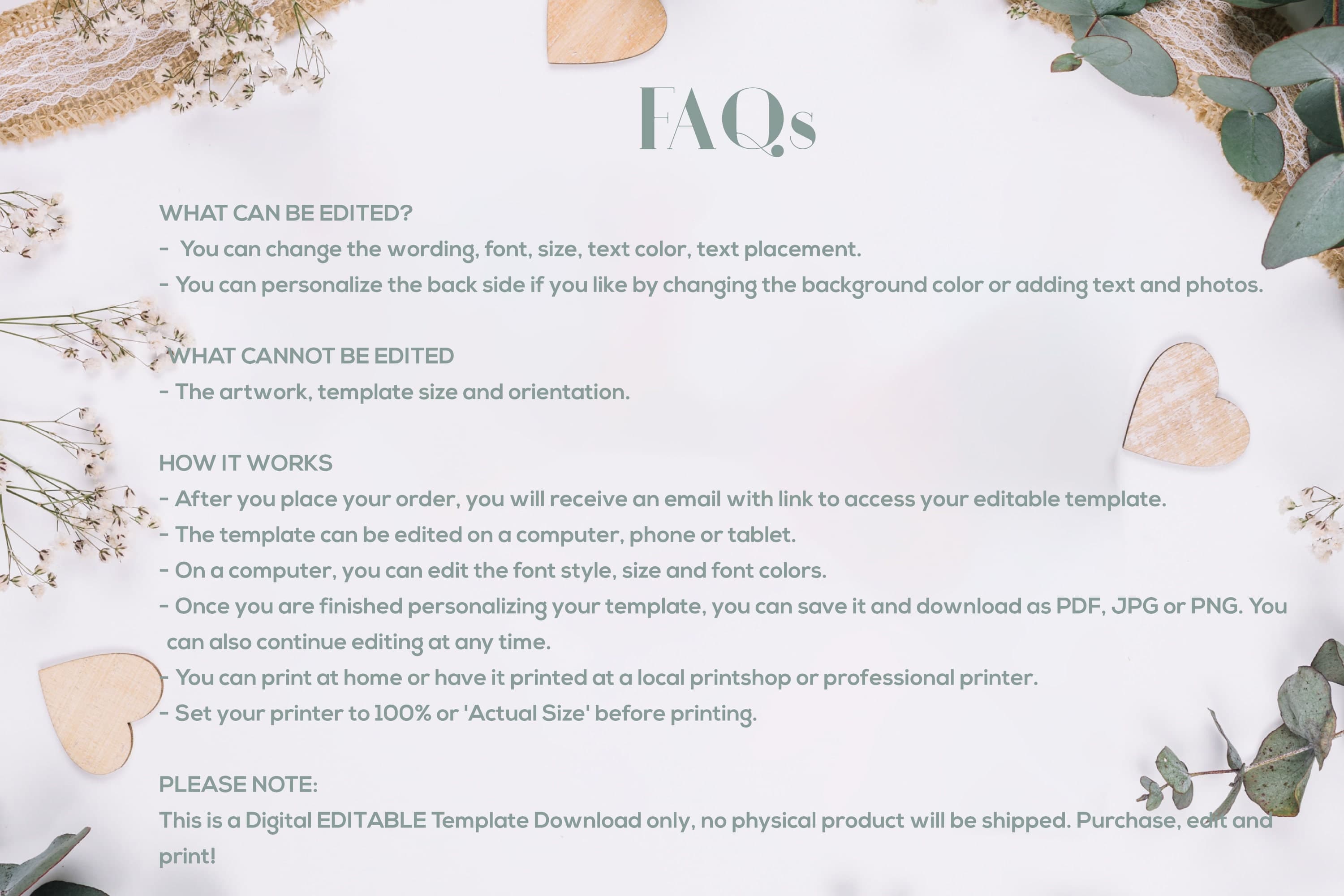 Save The Date Template, Eucalyptus Digital Save the Date Digital Download, Minimalist Save The Date Cards, Simple Save The Dates - image 5